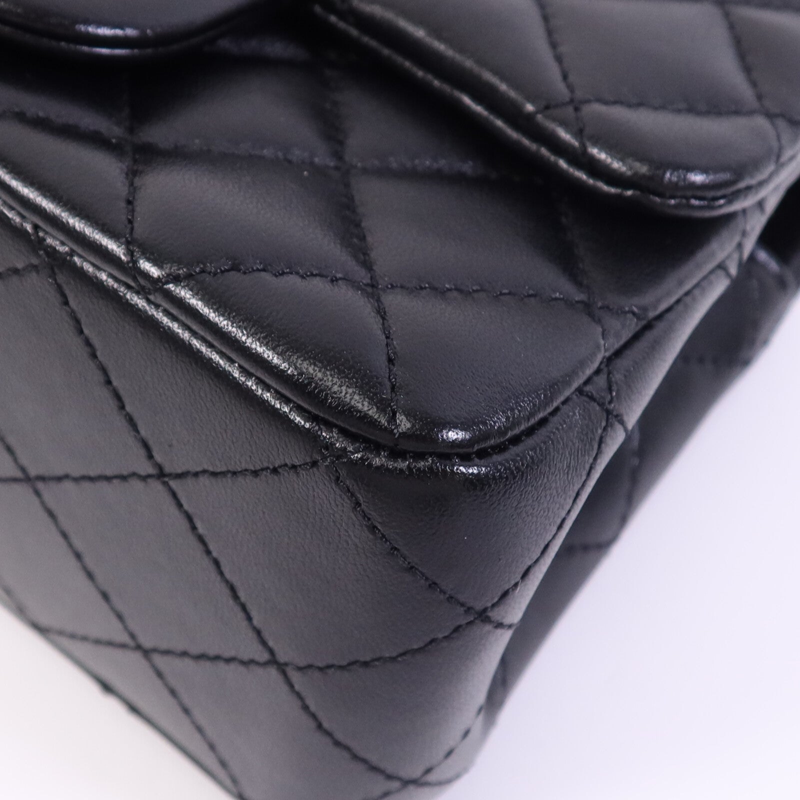 CHANEL 羊皮皮革Gold Ball金扣鏈帶手挽袋