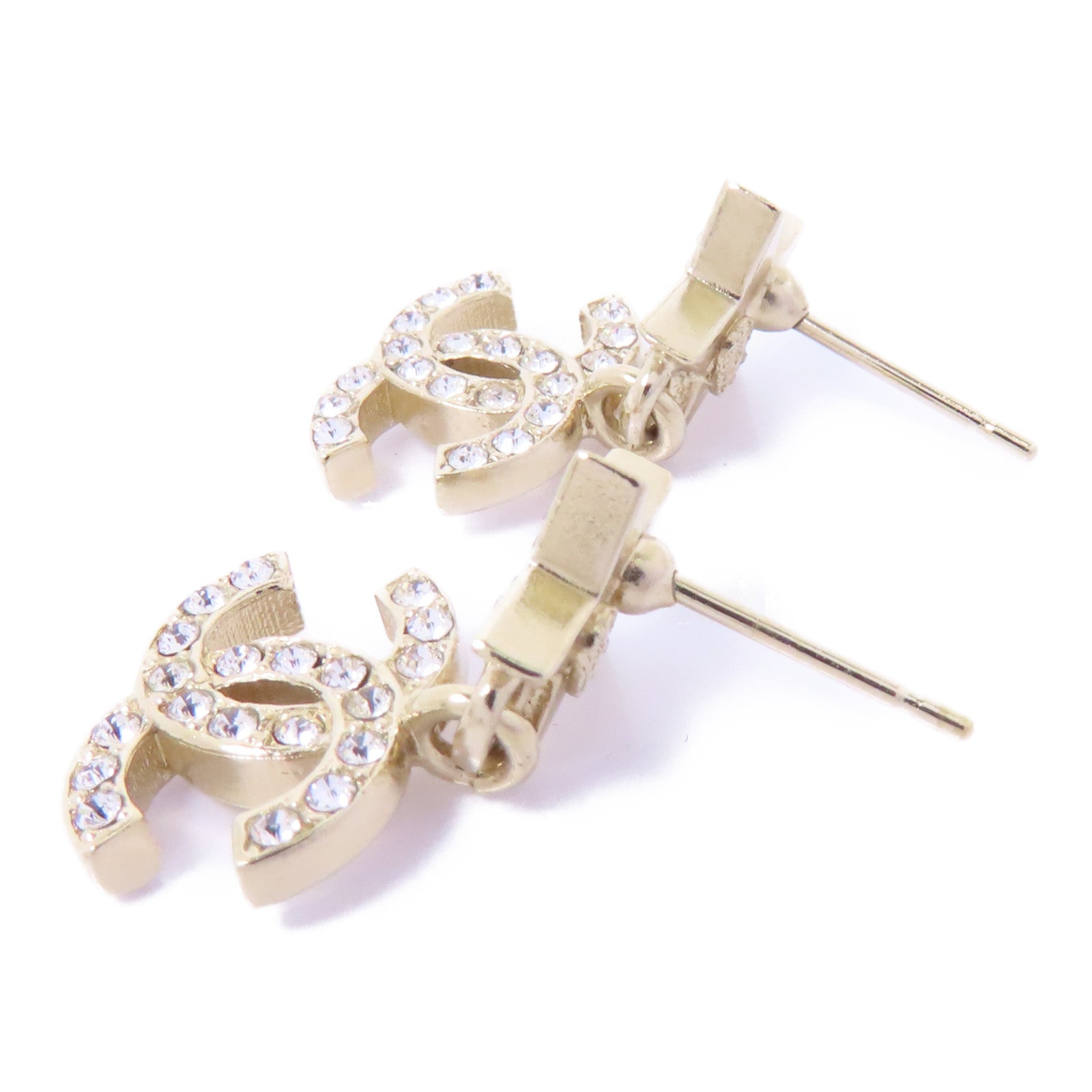 CHANEL PVC/金屬Earrings耳環金色/透明