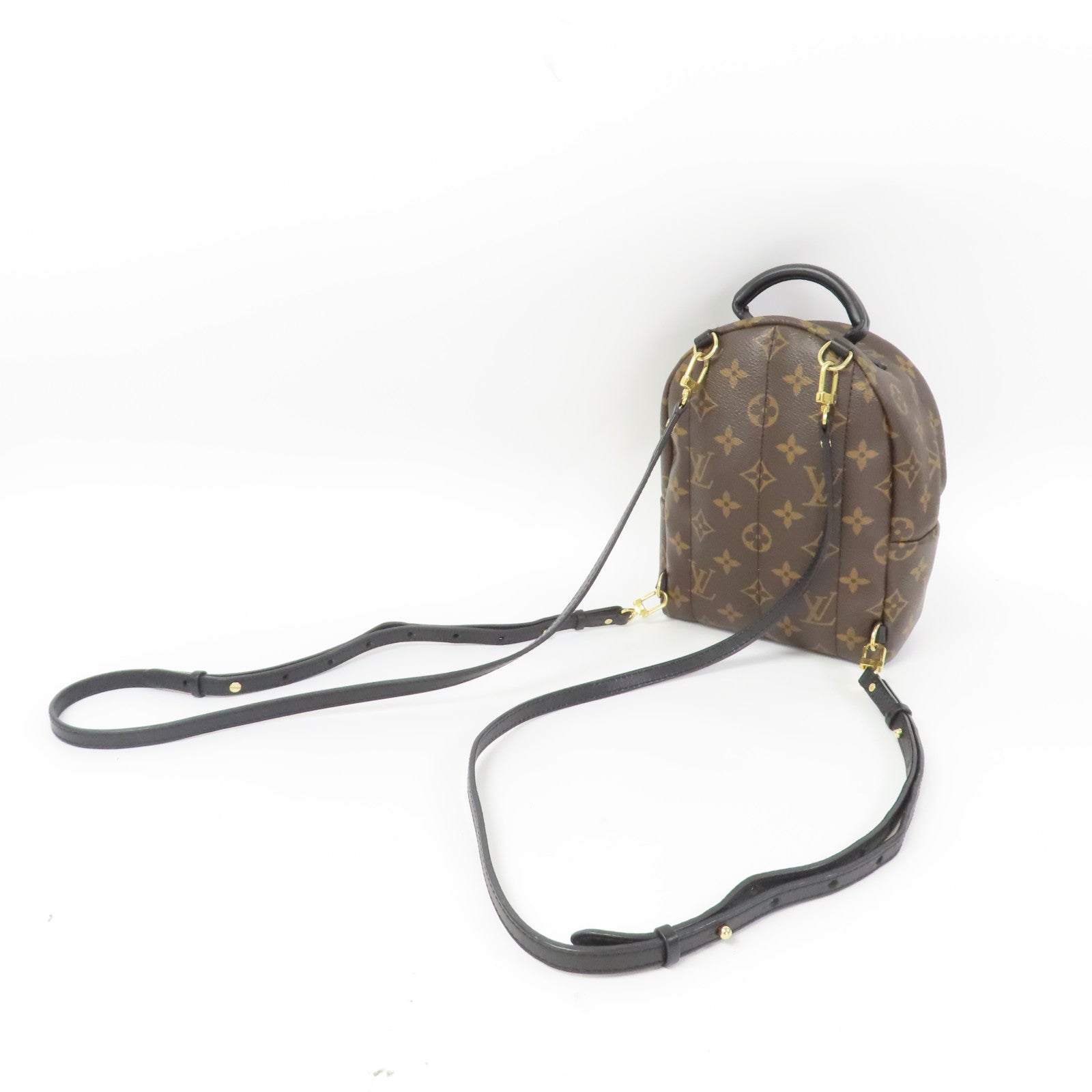 LOUIS VUITTON 【激減優惠】Monogram Palm Springs Mini金扣背包啡色
