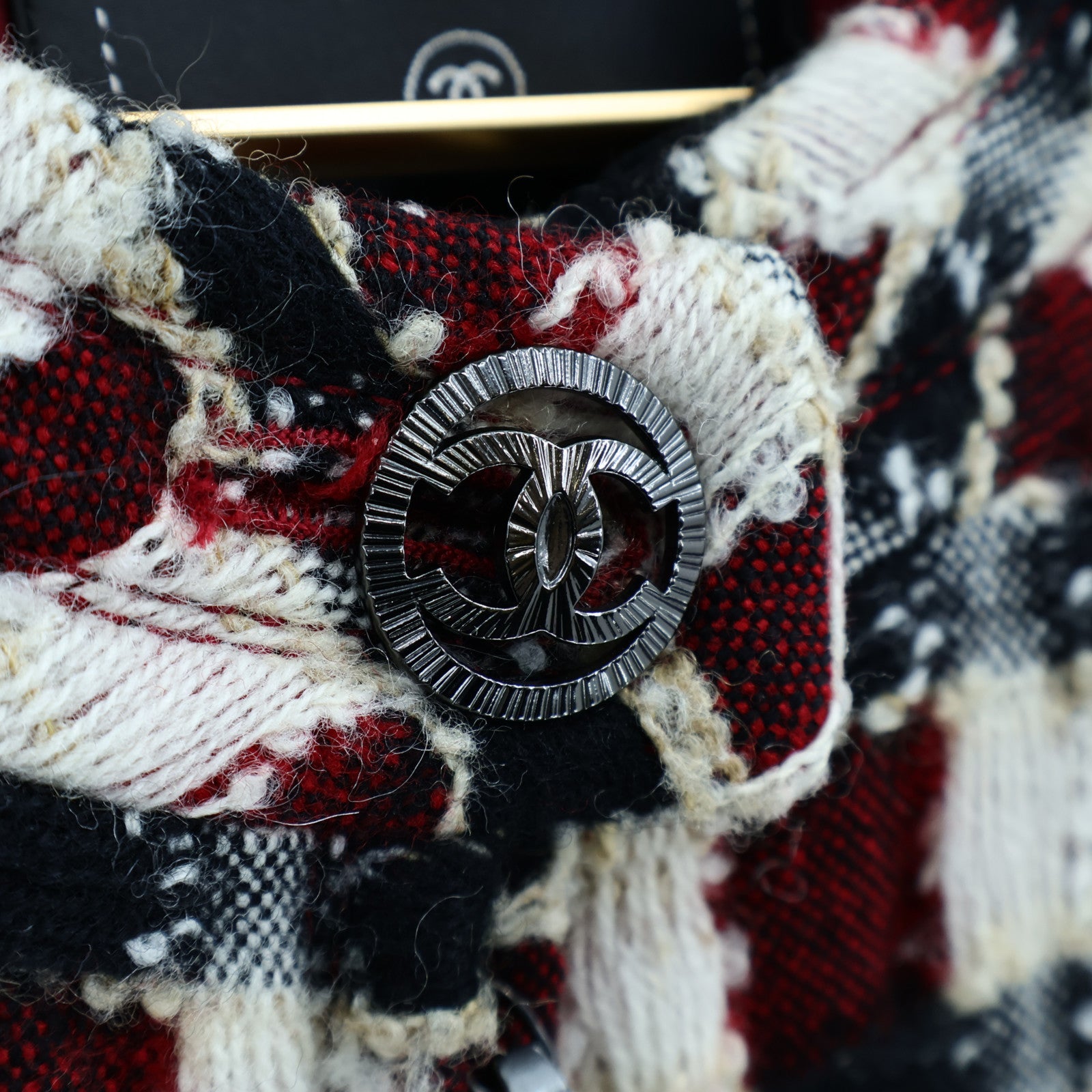 CHANEL Wool/Rayon Collarless Jacket外套