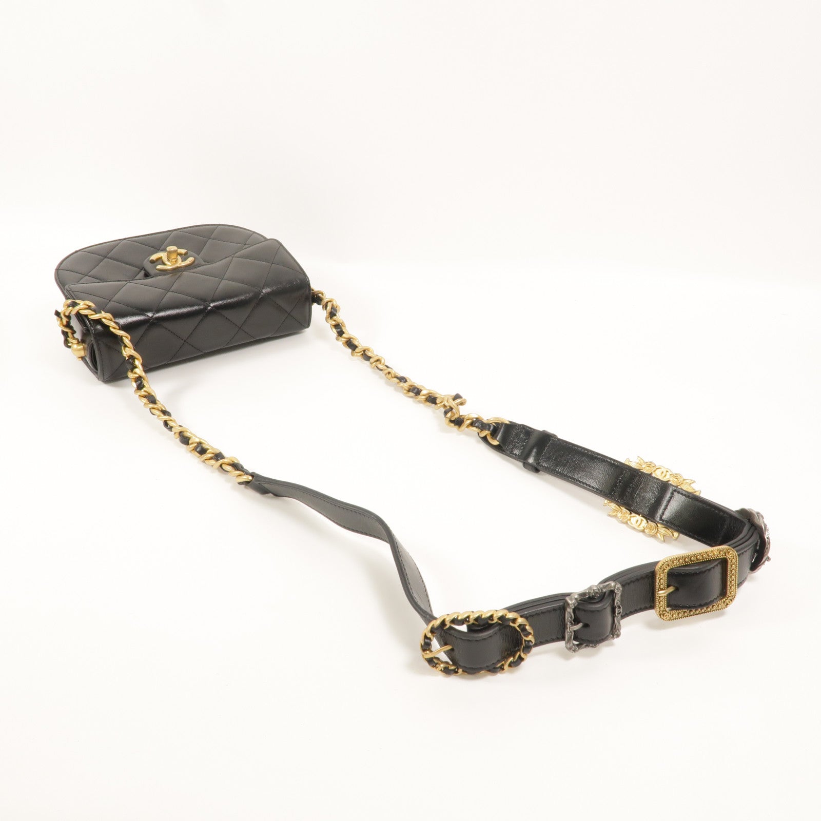 CHANEL 牛皮皮革Saddle Bag肩背袋
