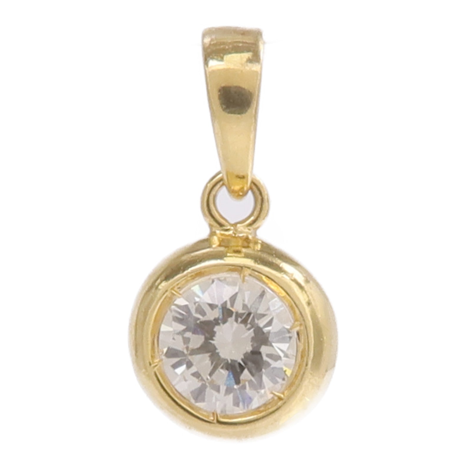 JEWELRY 18K黃金/白金Diamond Pendant Top鑽石吊墜