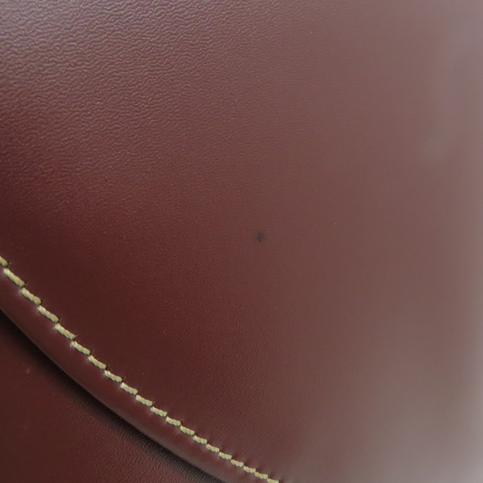 CARTIER 【激減優惠】牛皮皮革Handbag金扣手挽袋紅色