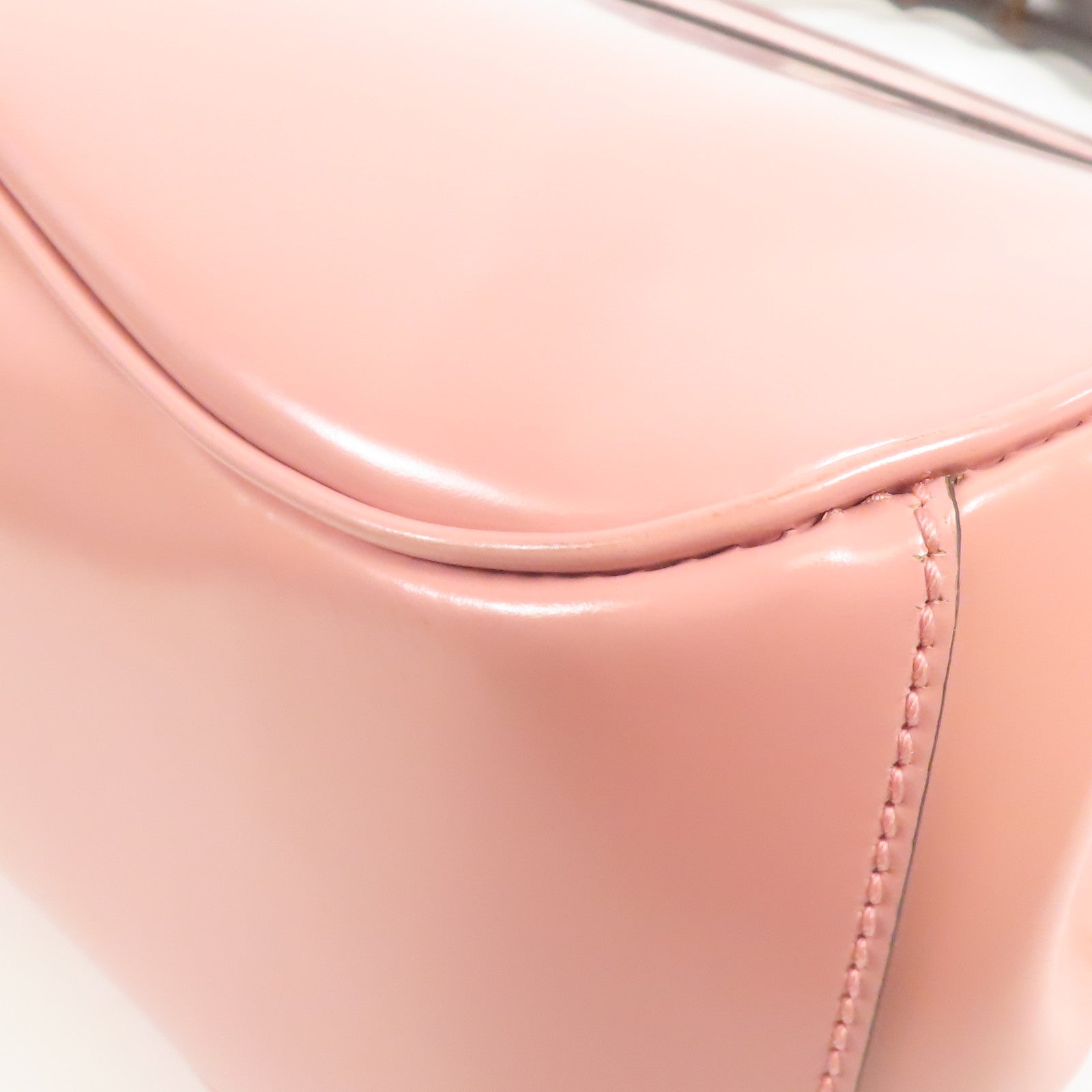 GUCCI GG SHW Hand Bag Calfskin Leather Pink