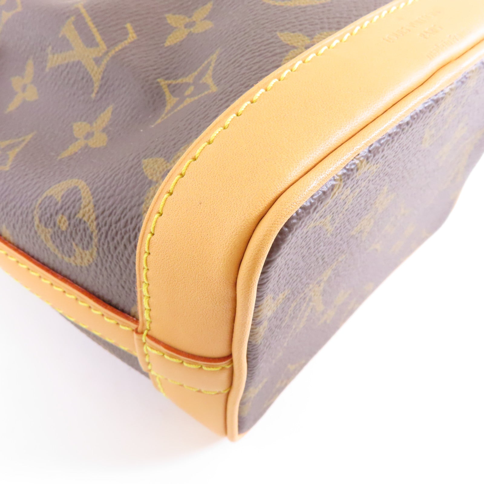 LOUIS VUITTON Monogram Nano Noe金扣手挽肩背兩用袋啡色