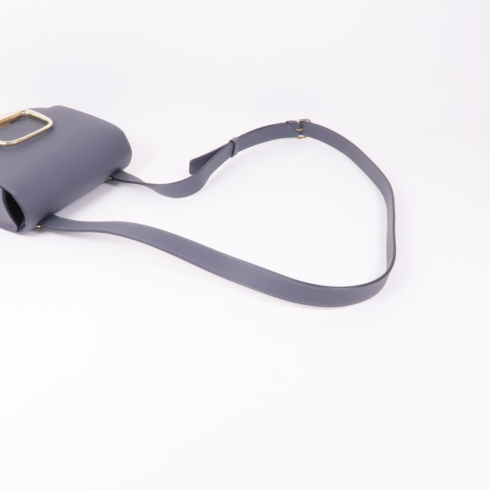 HERMES Epsom皮革 Della Cavalleria Mini金扣肩背袋Ardoise