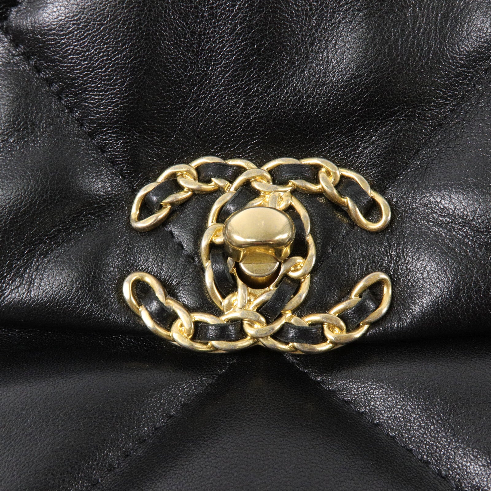 CHANEL 羊皮皮革C19 Small鏈帶手挽肩背兩用袋