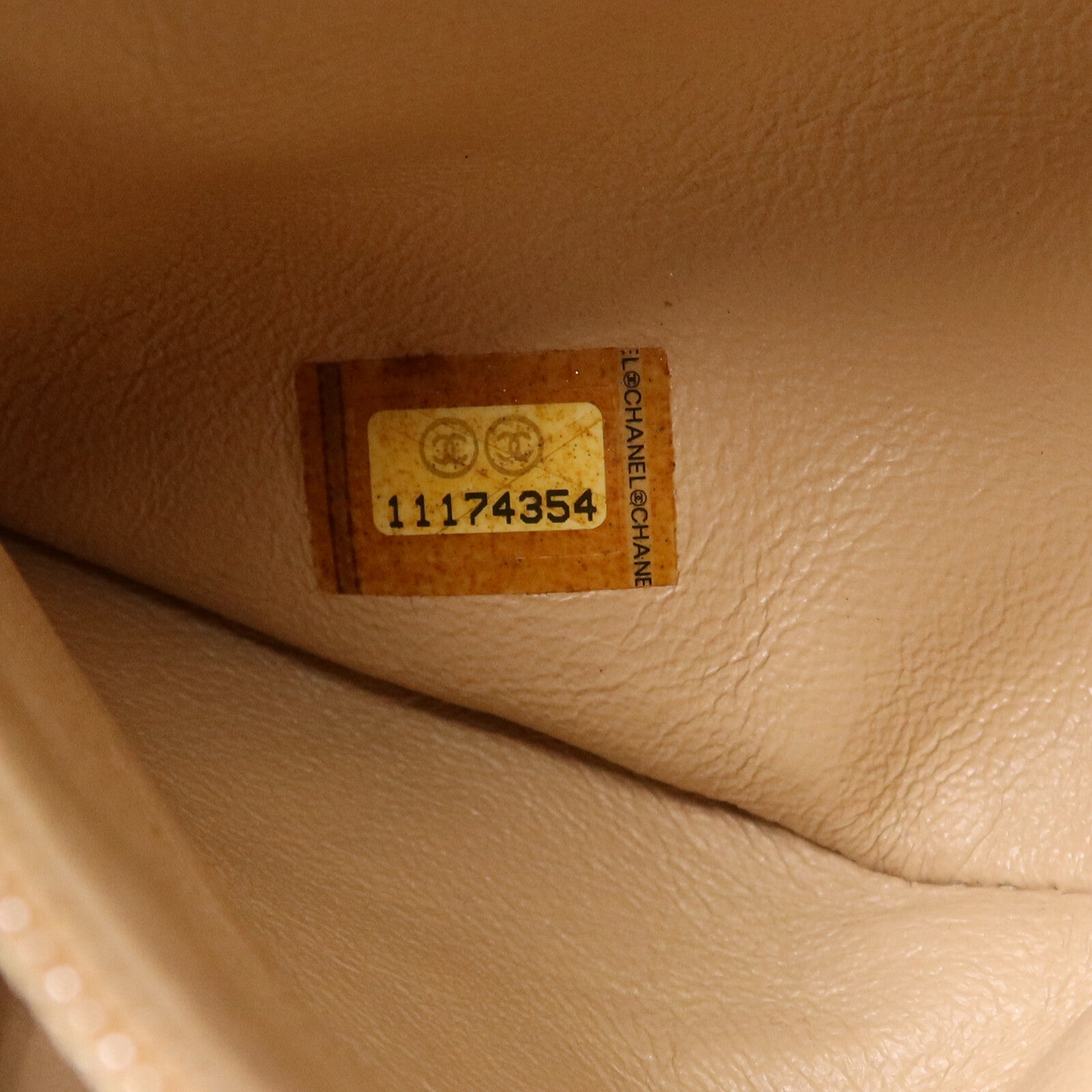 CHANEL 牛皮皮革Boston Bag銀扣鏈帶手挽袋