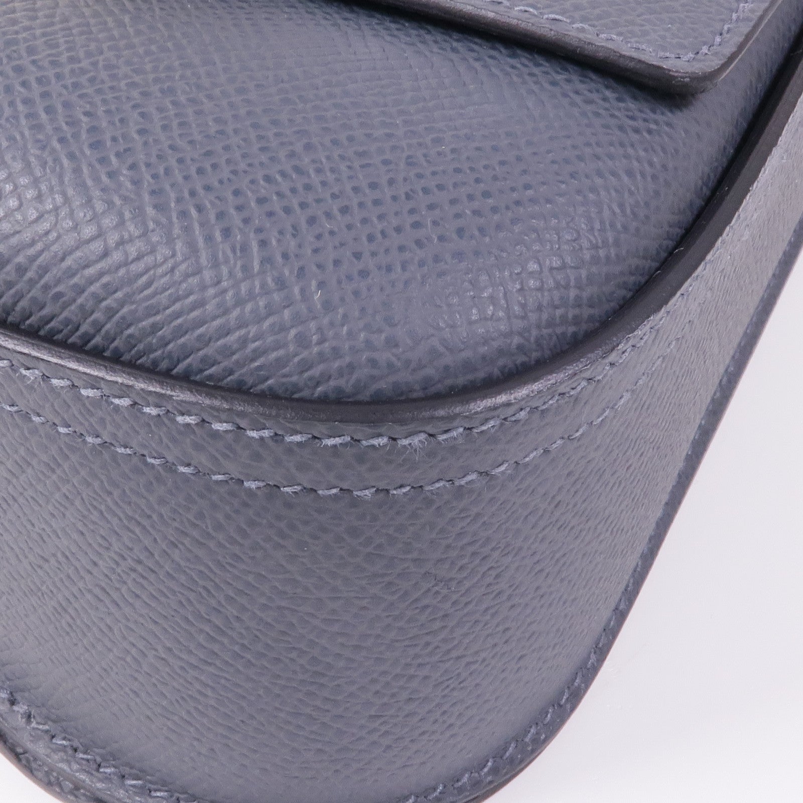 HERMES Epsom皮革 Della Cavalleria Mini金扣肩背袋Ardoise