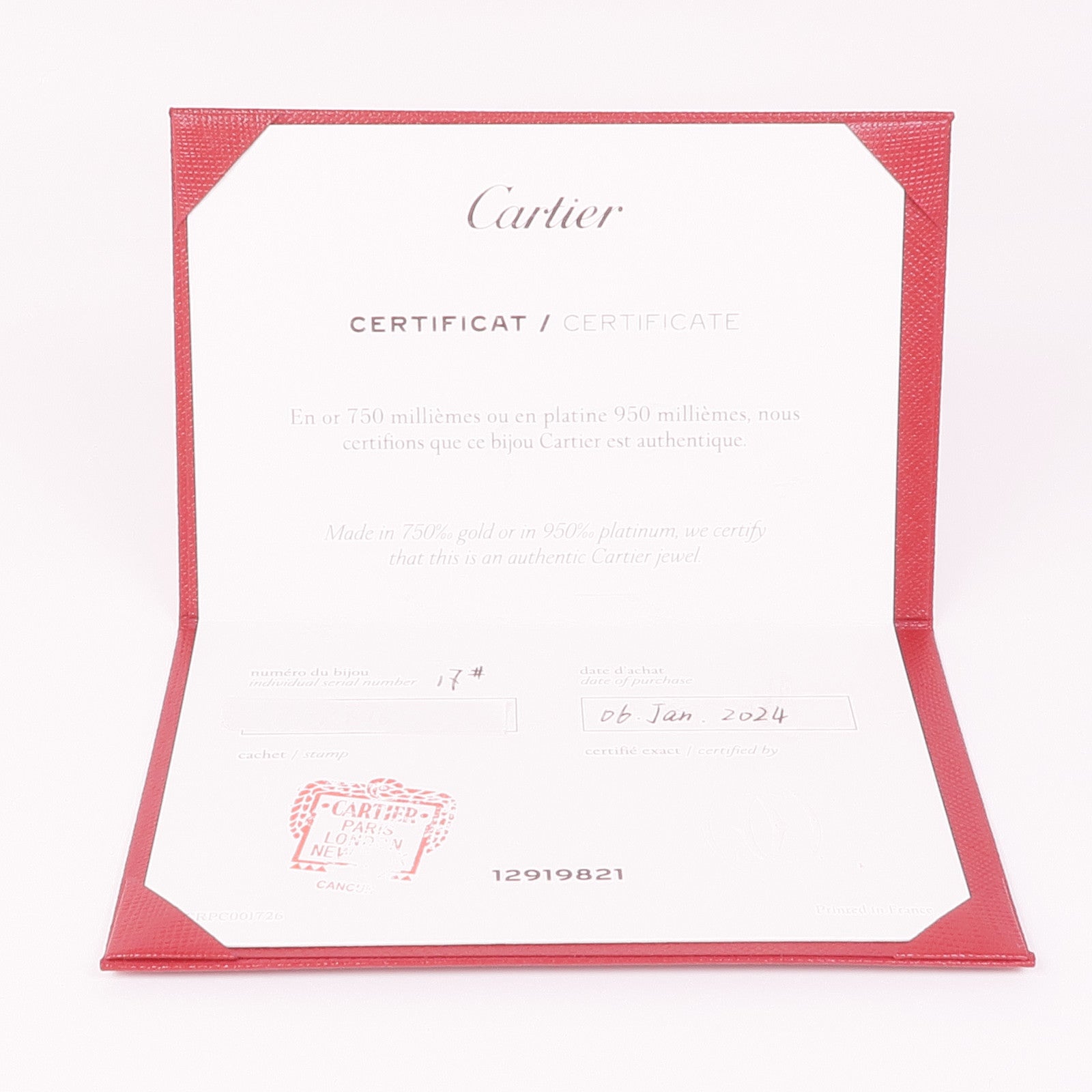 CARTIER 18K玫瑰金Love Bracelet鑽石手鏈Cartier#17