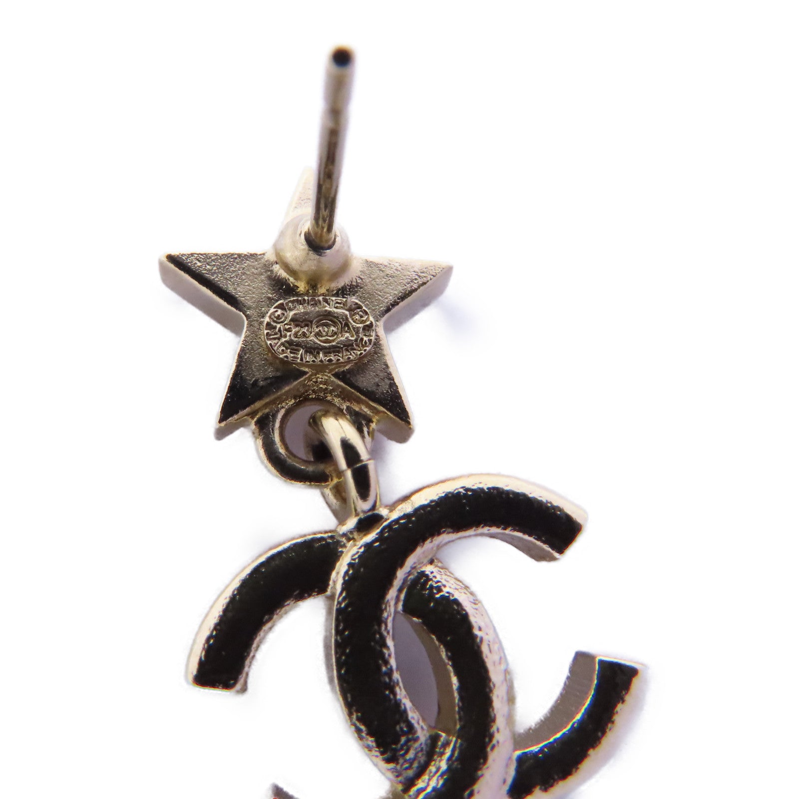 CHANEL PVC/金屬Earrings耳環金色/透明