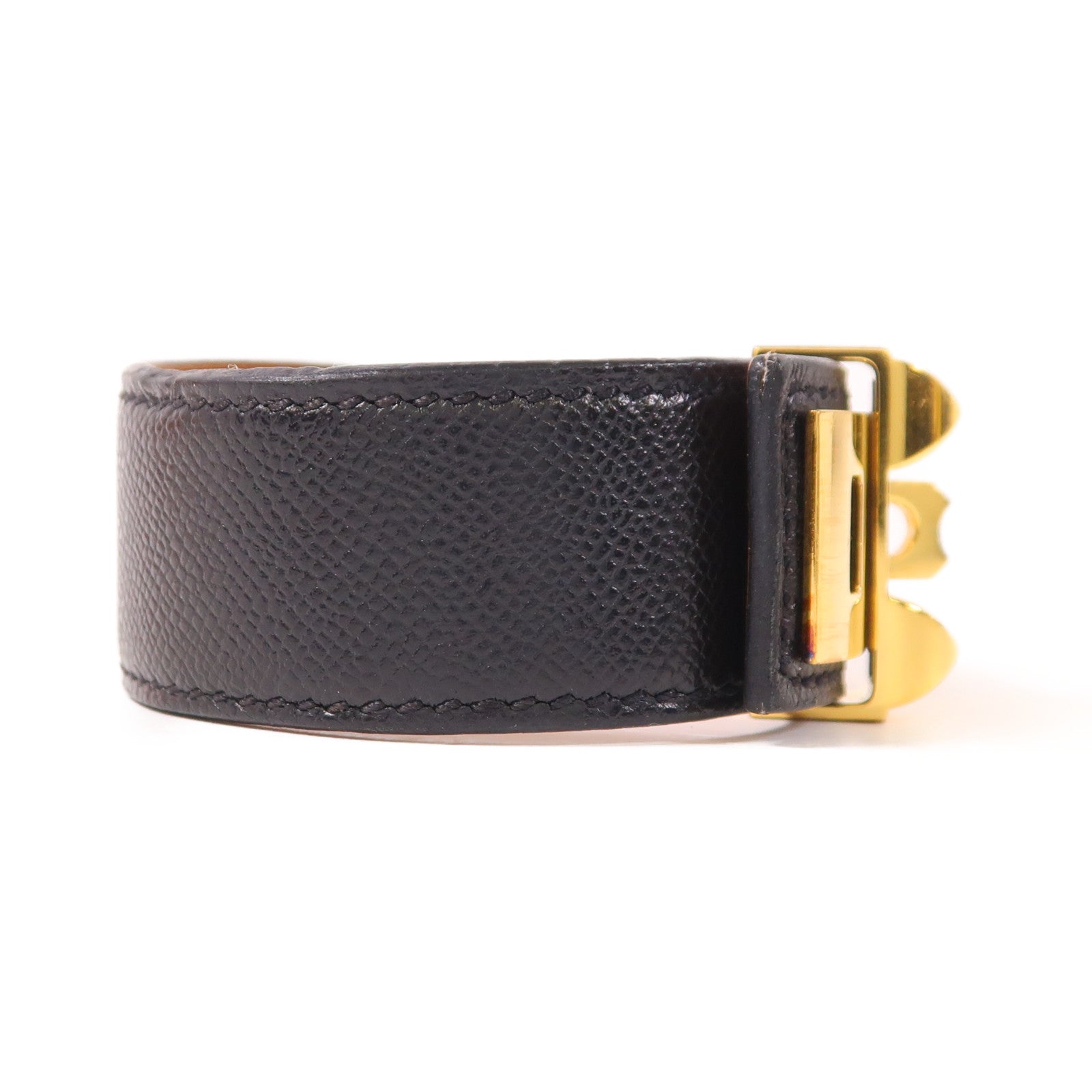 HERMES Epsom皮革CDC 24金扣手鐲