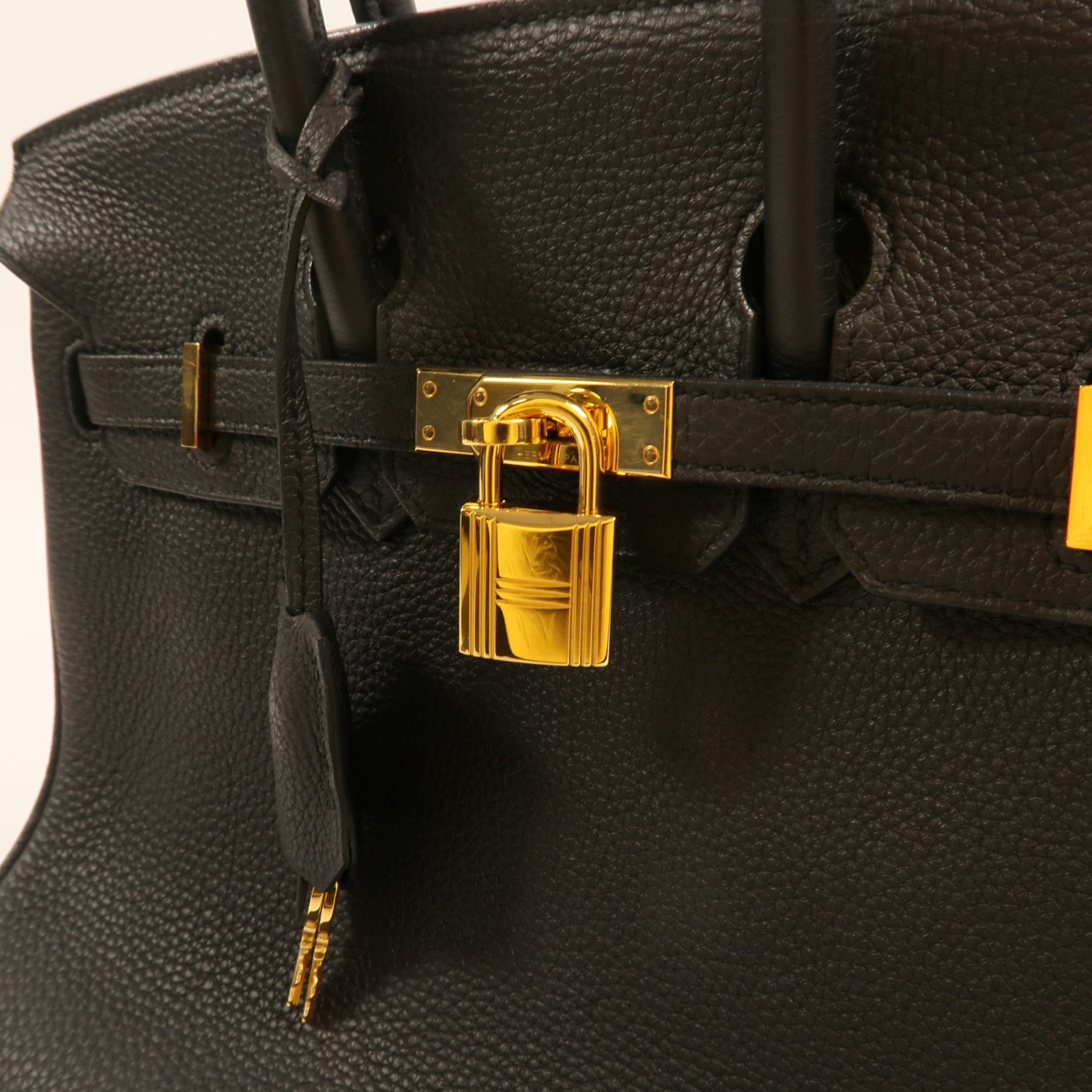 HERMES Togo皮革Birkin 25金扣手挽袋Noir