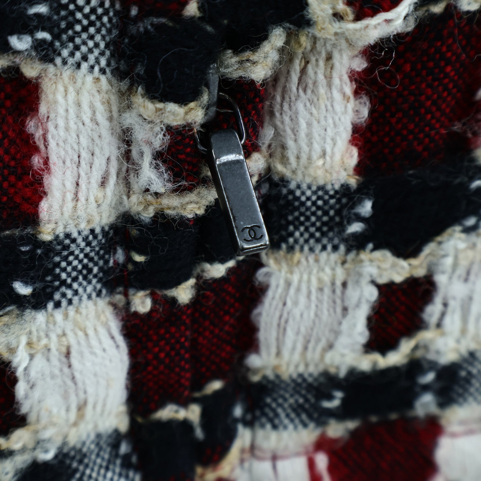 CHANEL Wool/Rayon Collarless Jacket外套