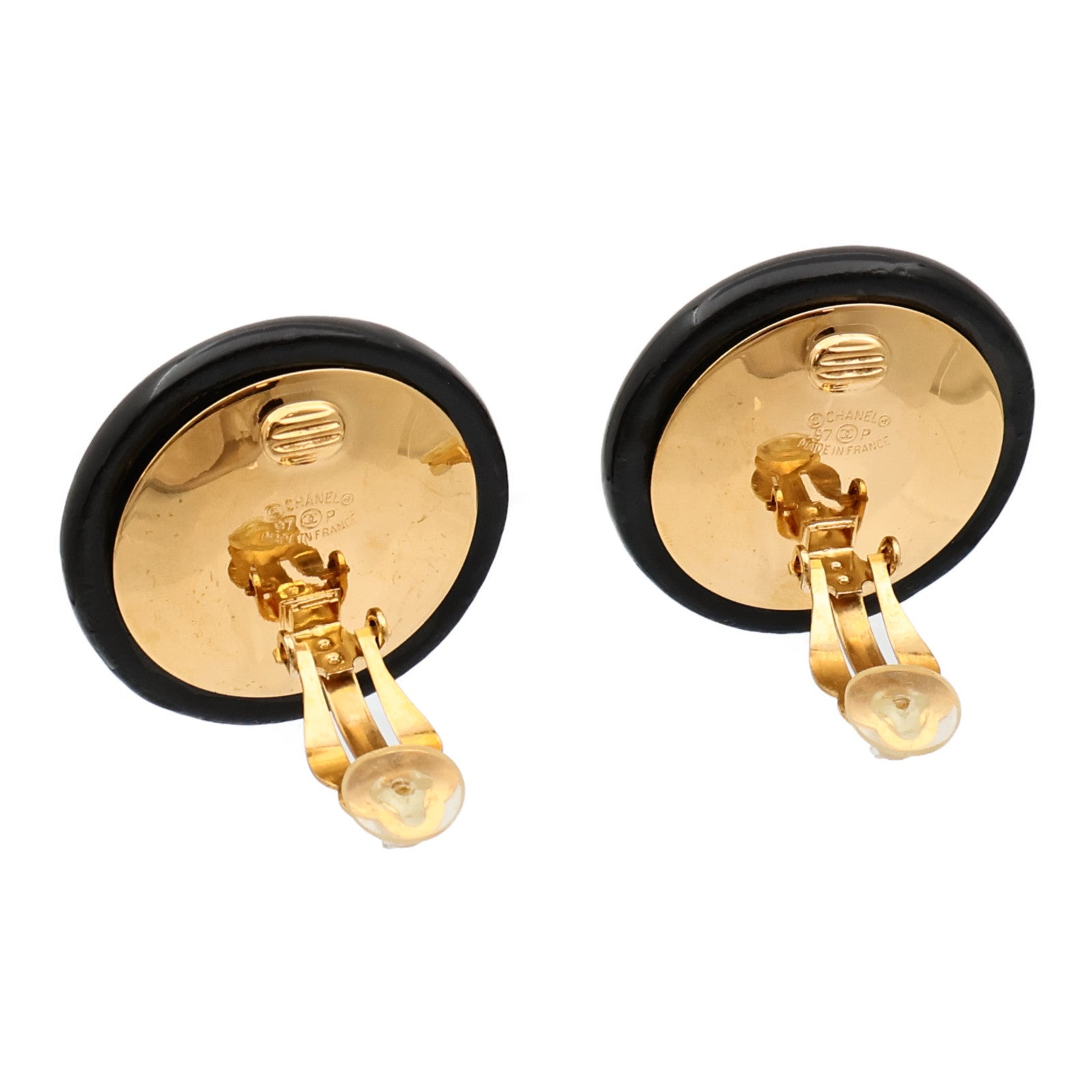 CHANEL 金屬/樹脂Clip-On Earrings耳環