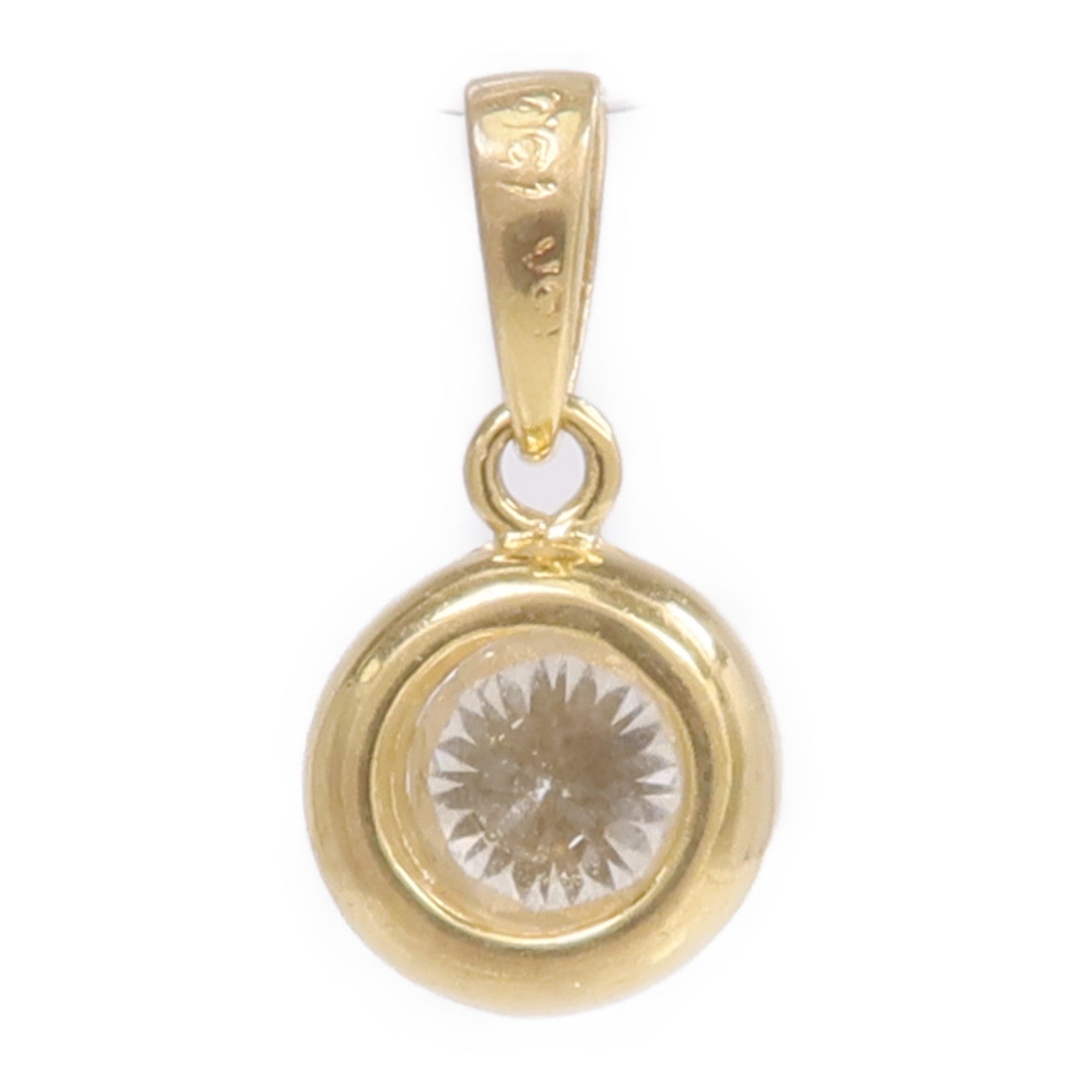 JEWELRY 18K黃金/白金Diamond Pendant Top鑽石吊墜