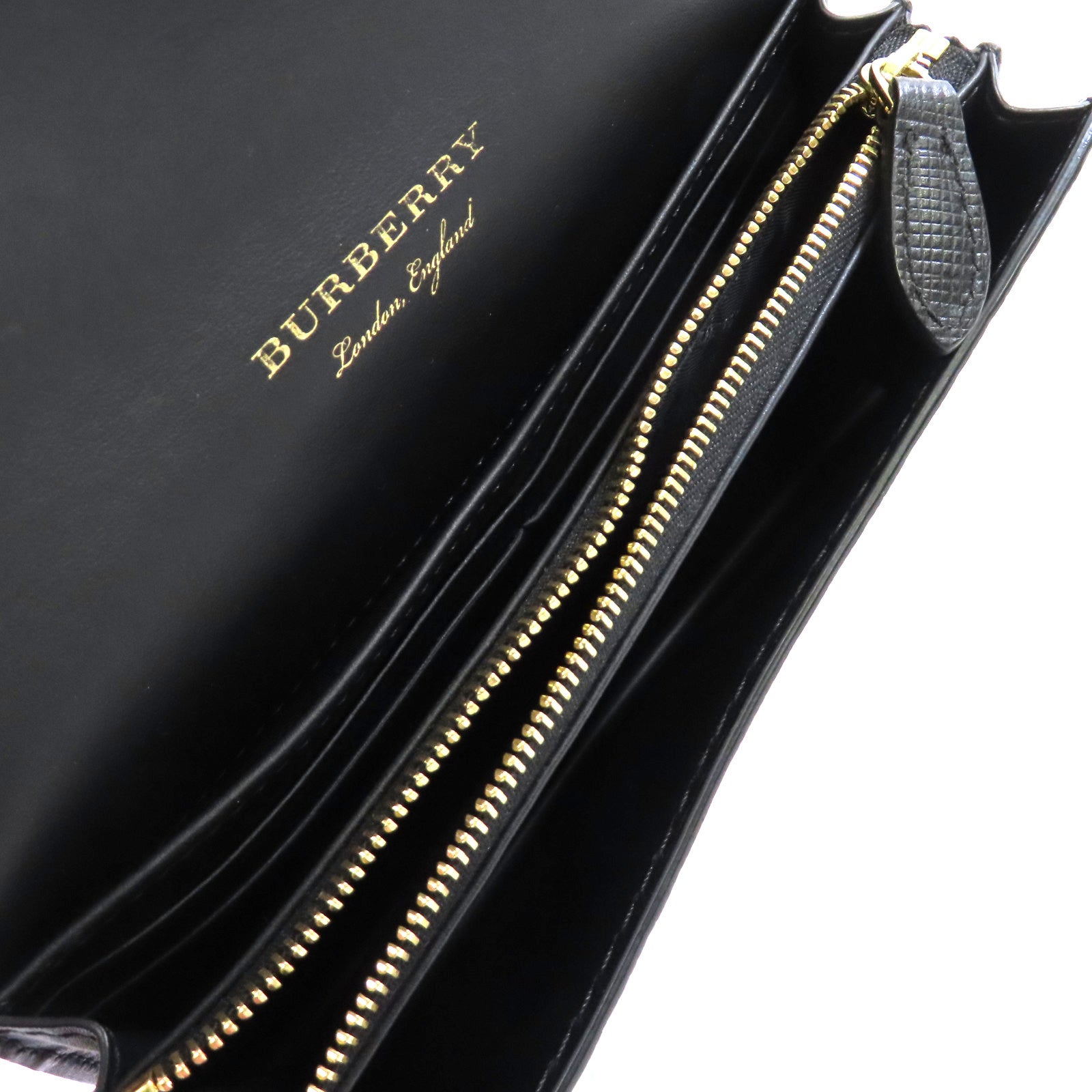 BURBERRY 帆布/牛皮皮革Wallet Shoulder Bag金扣肩背袋啡色/黑色
