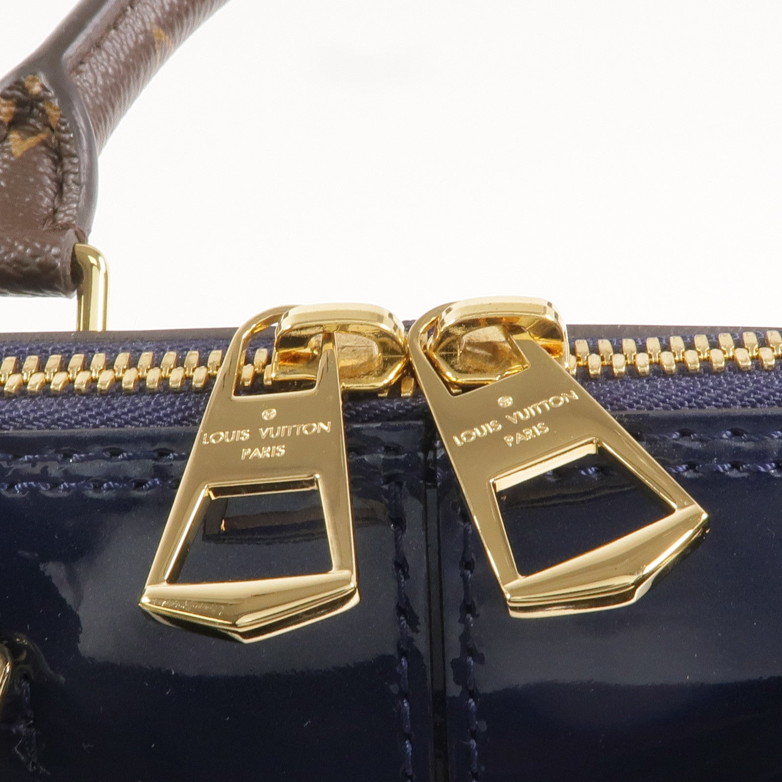 LOUIS VUITTON Monogram/Monogram Vernis Alma BB金扣手挽肩背兩用袋