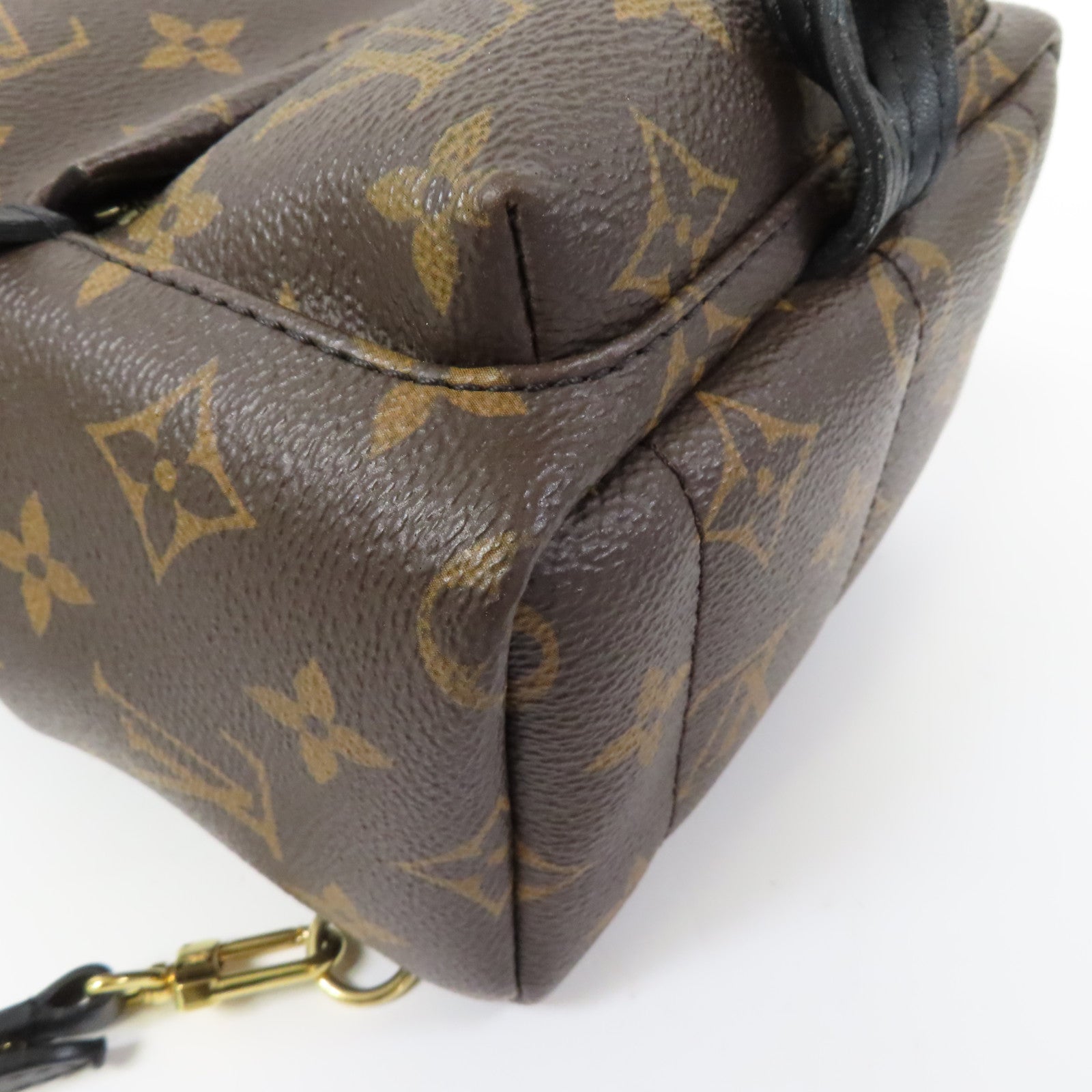 LOUIS VUITTON 【激減優惠】Monogram Palm Springs Mini金扣背包啡色