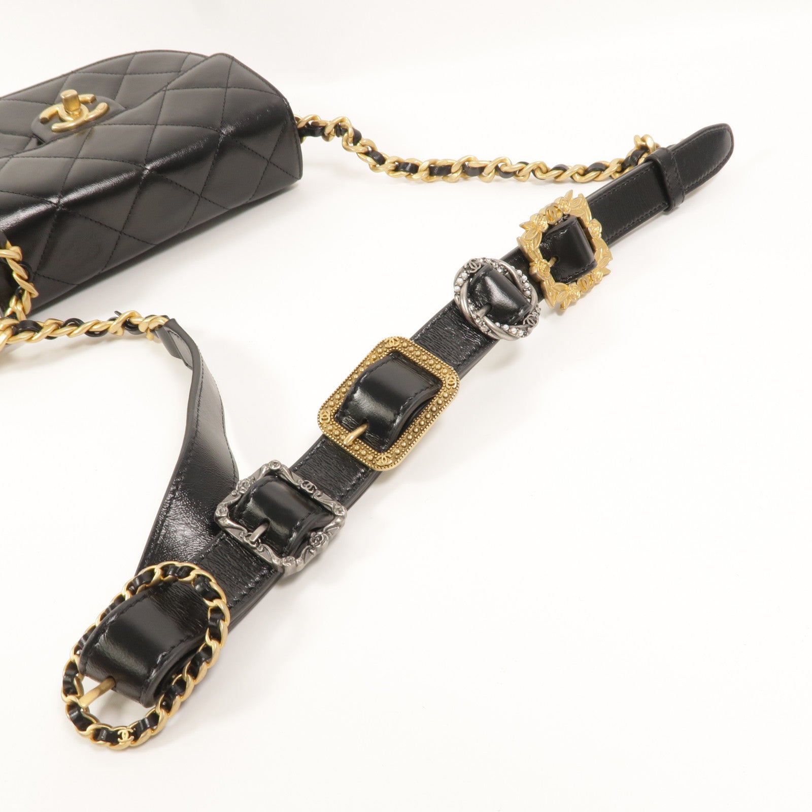 CHANEL 牛皮皮革Saddle Bag肩背袋