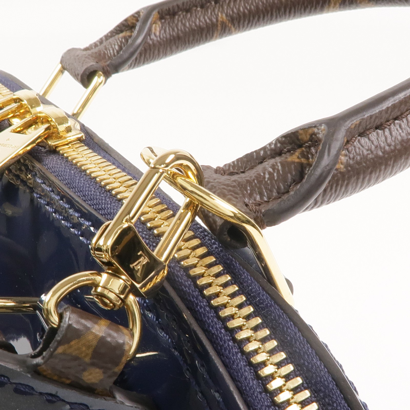 LOUIS VUITTON Monogram/Monogram Vernis Alma BB金扣手挽肩背兩用袋