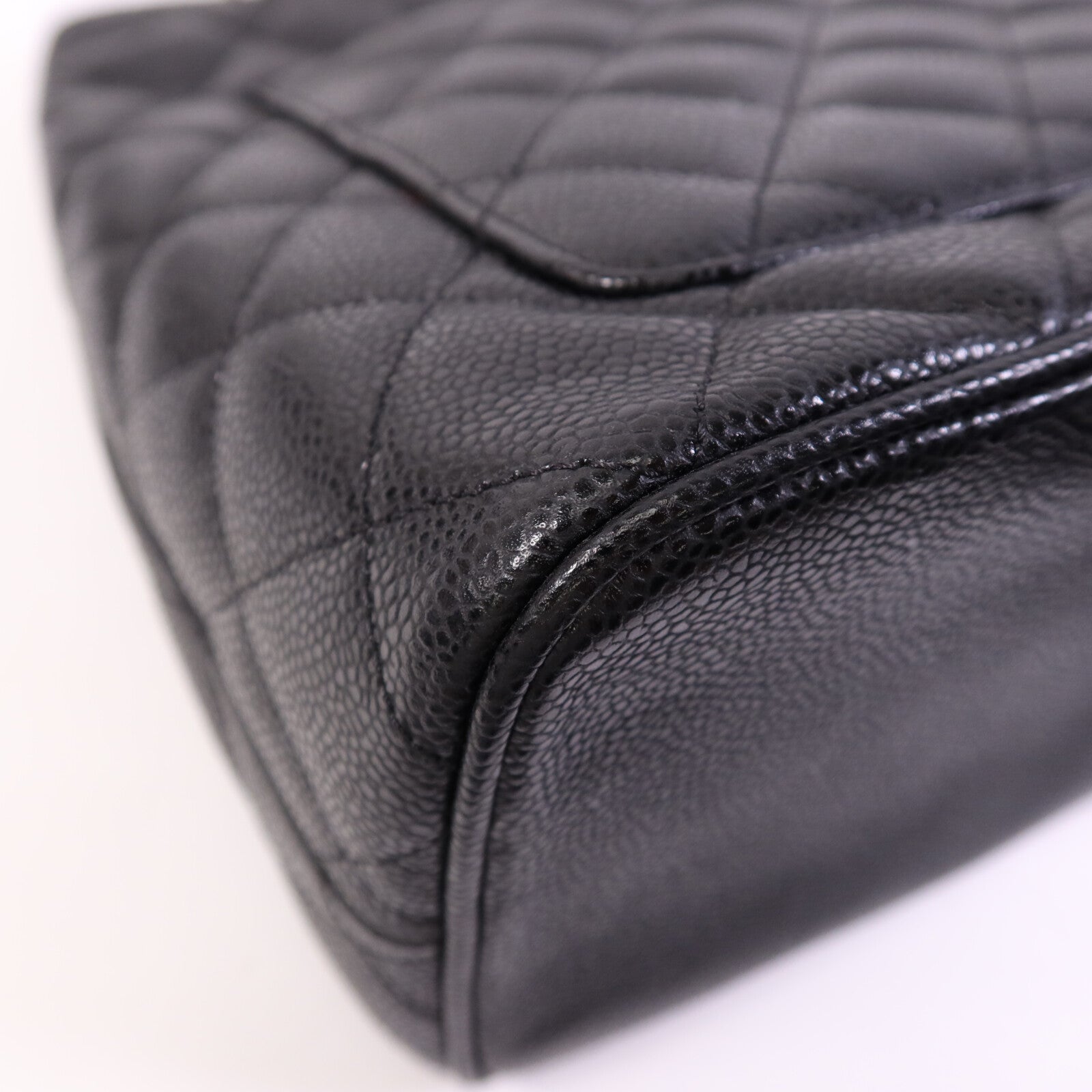 CHANEL 牛皮皮革Medallion Tote銀扣手挽袋