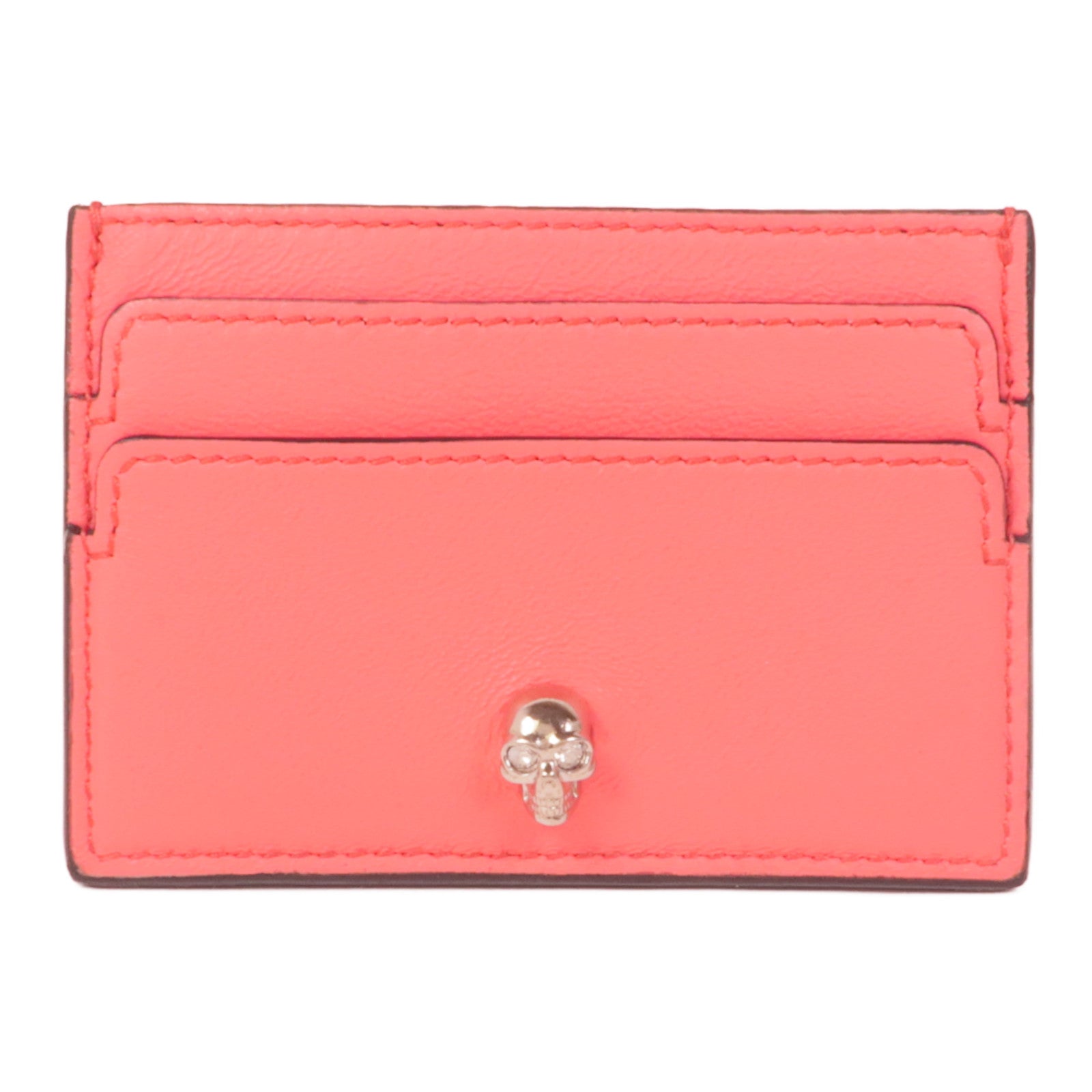 Alexander McQueen 羊皮皮革Card Case銀扣卡片套