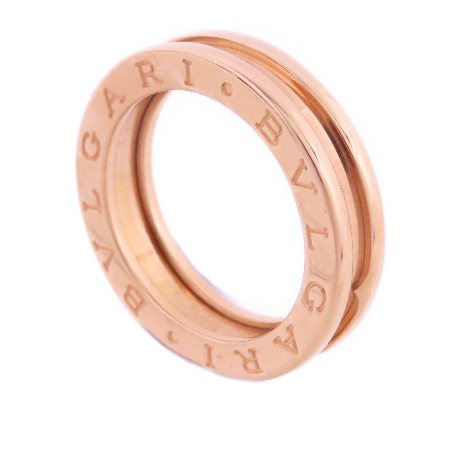 BVLGARI 18K玫瑰金B-zero1-1band Ring戒指#51/US#5.5