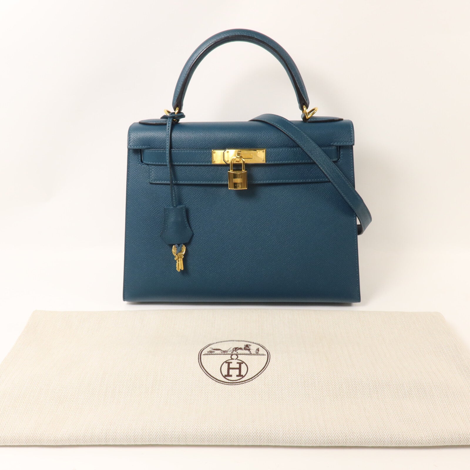HERMES Epsom皮革Kelly 28手挽肩背兩用袋Colvert