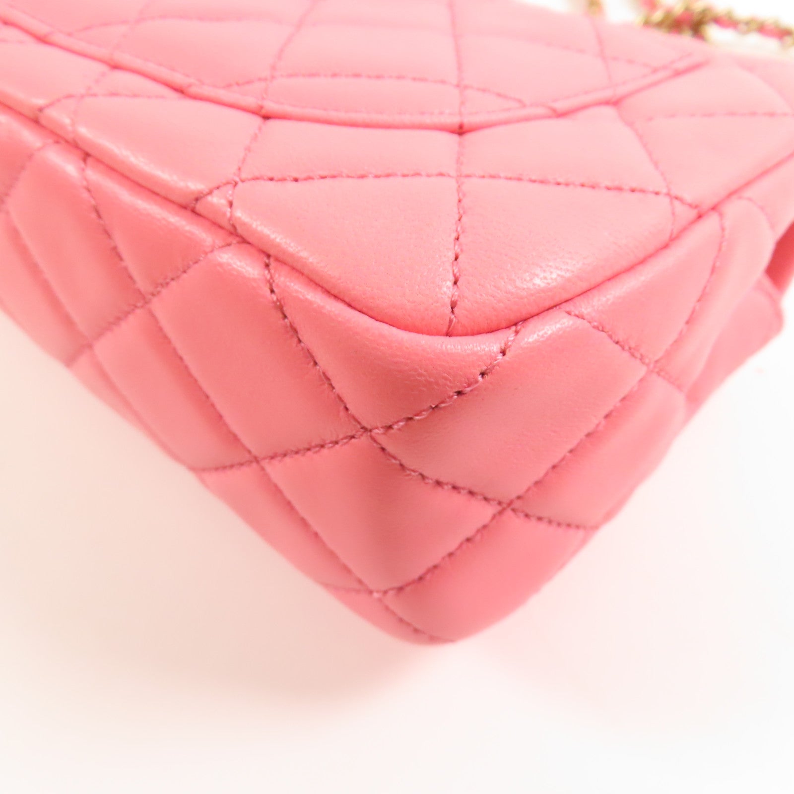 CHANEL CC GHW Classic 20 Chain Shoulder Bag Lambskin Leather AS1787 Pink