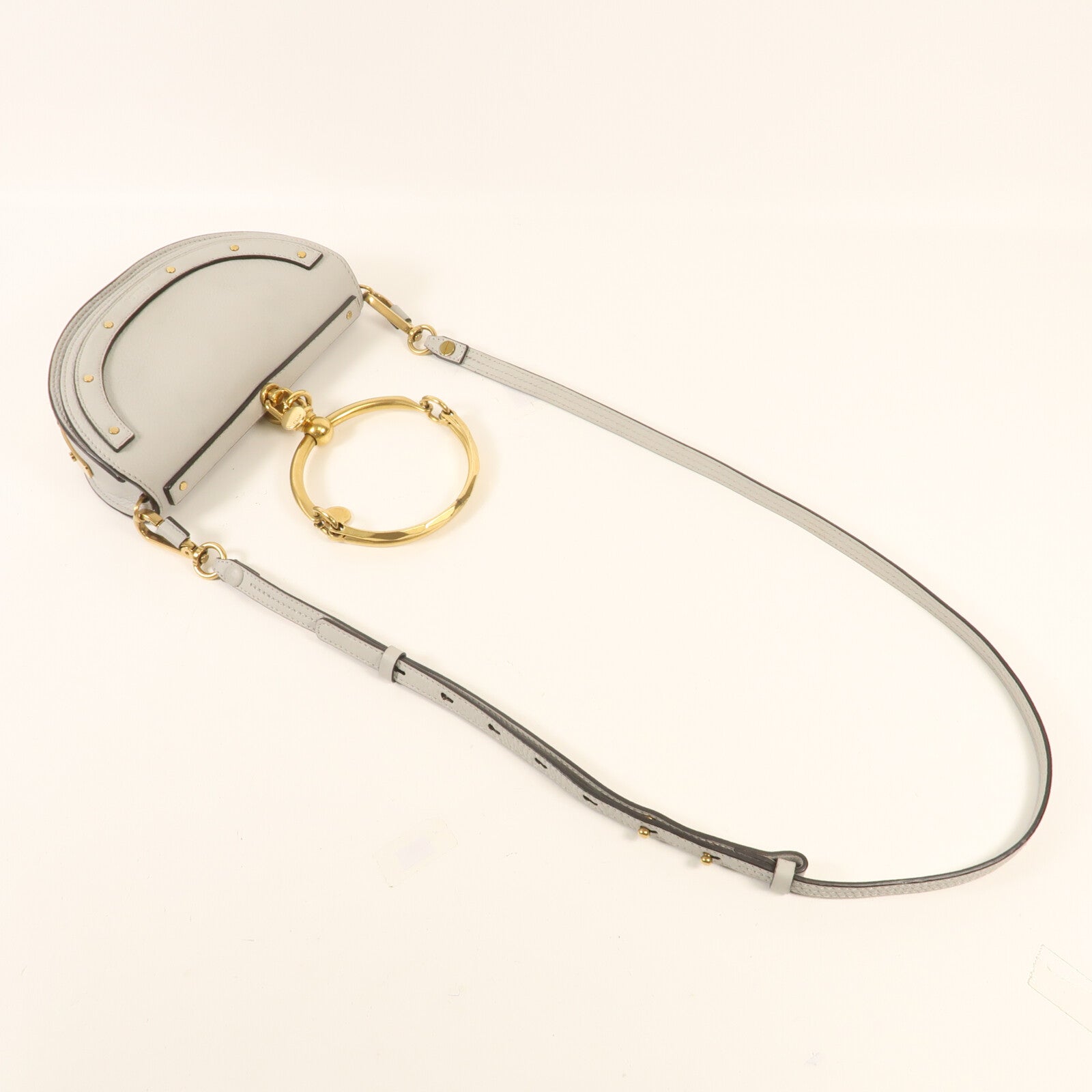 Chloe 牛皮皮革Nile Bag金扣肩背袋