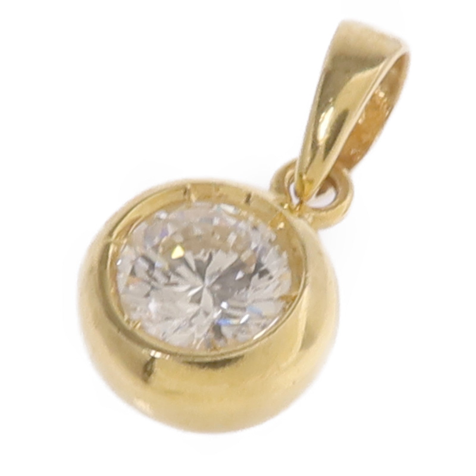 JEWELRY 18K黃金/白金Diamond Pendant Top鑽石吊墜
