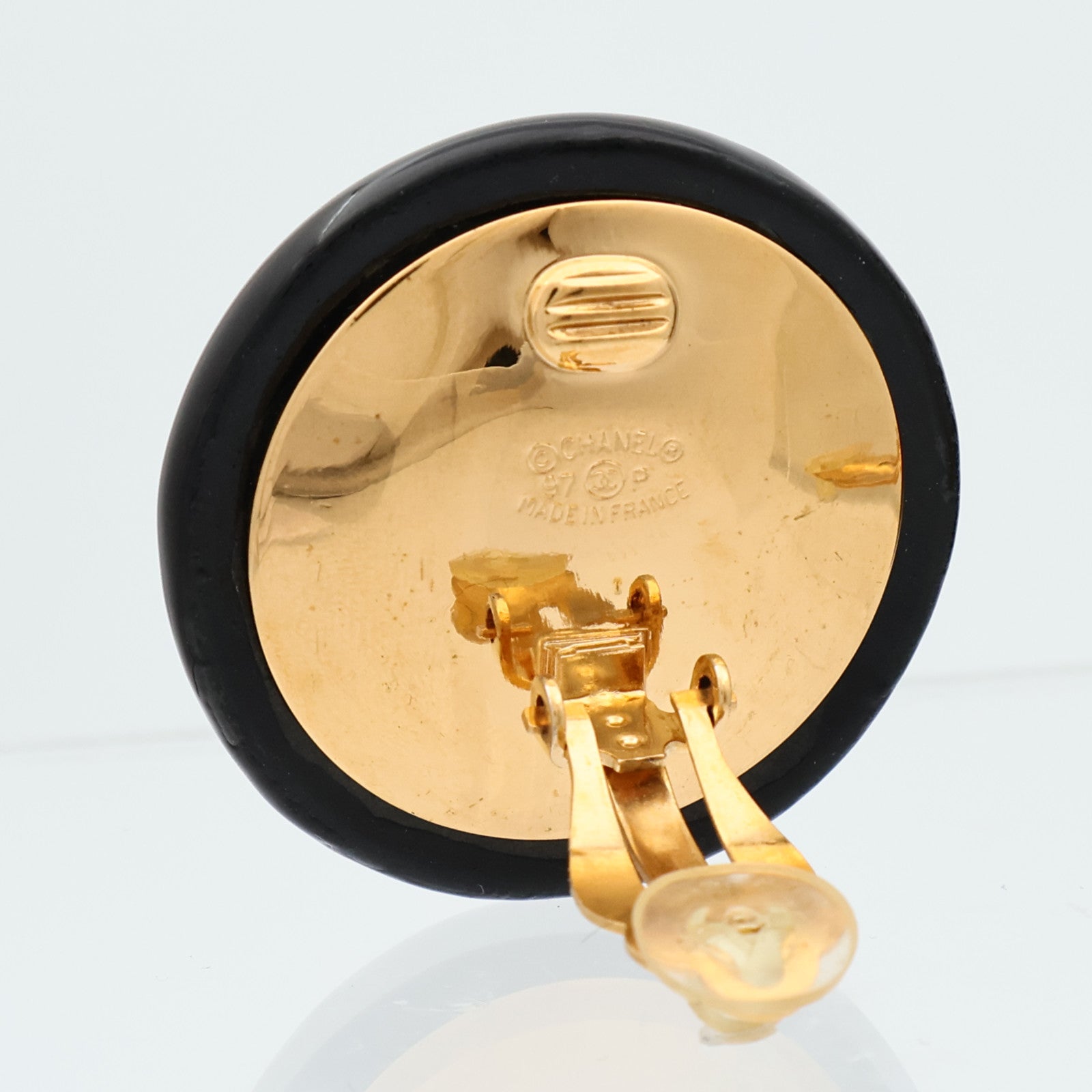 CHANEL 金屬/樹脂Clip-On Earrings耳環
