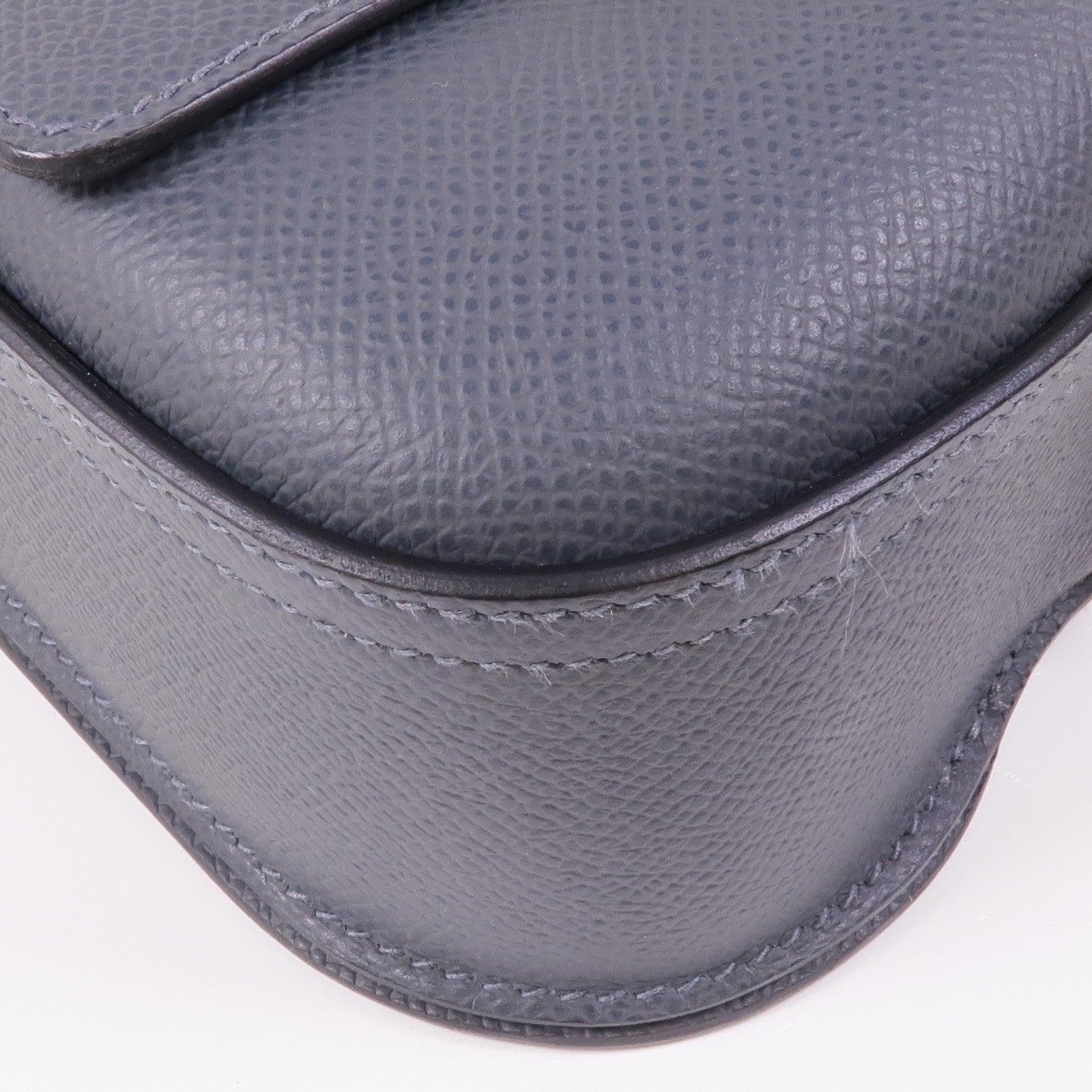 HERMES Epsom皮革 Della Cavalleria Mini金扣肩背袋Ardoise