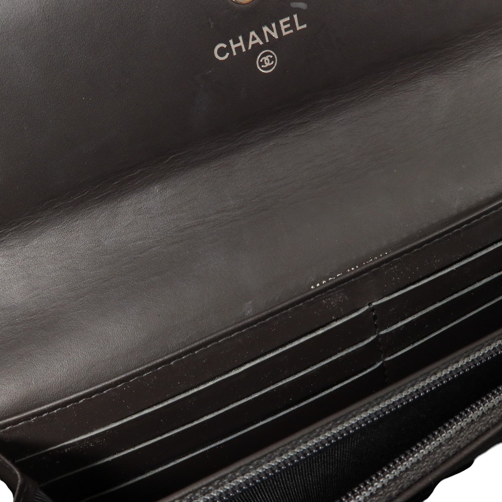 CHANEL 漆皮皮革Long Wallet銀扣長錢包
