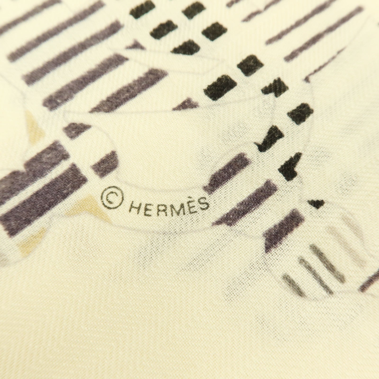 HERMES 羊絨/絲質Scarf 140x140絲巾