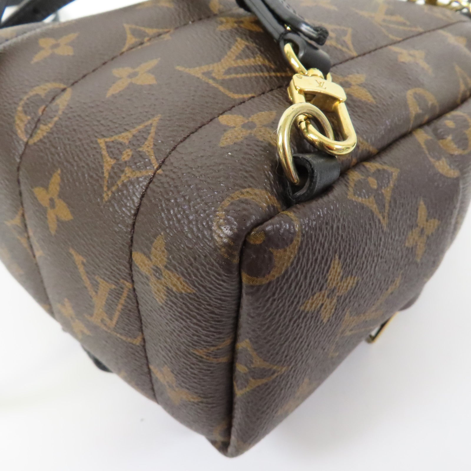 LOUIS VUITTON 【激減優惠】Monogram Palm Springs Mini金扣背包啡色