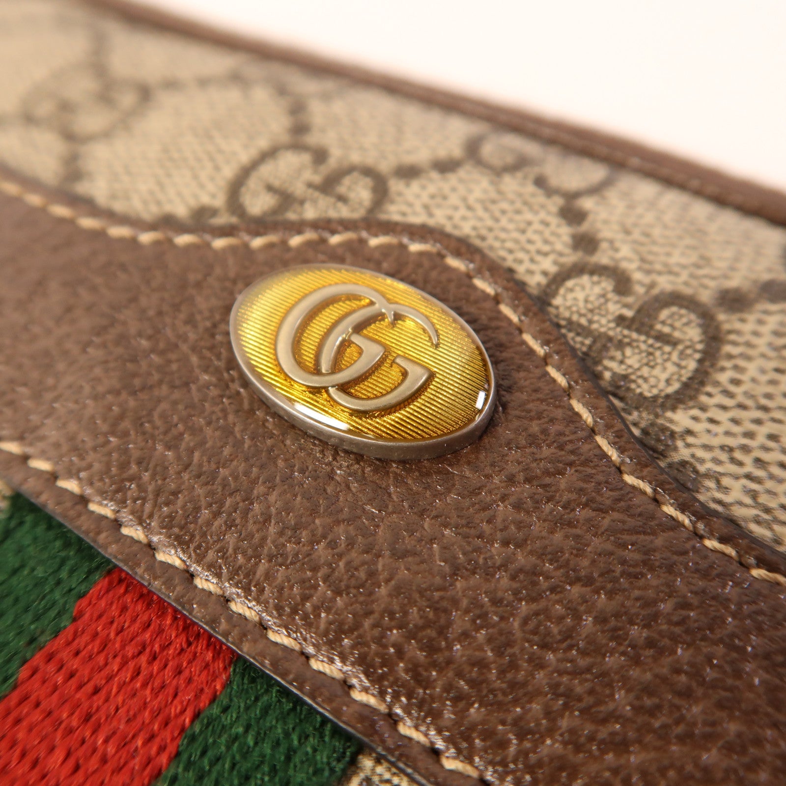 GUCCI 塗層帆布Shoulder Bag金扣肩背袋