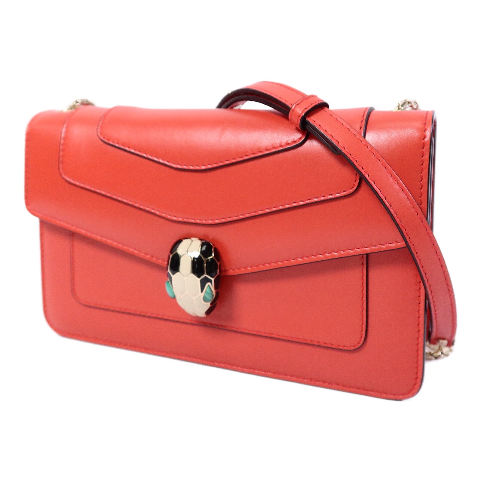 BVLGARI 牛皮皮革Serpenti Forever East West肩背袋