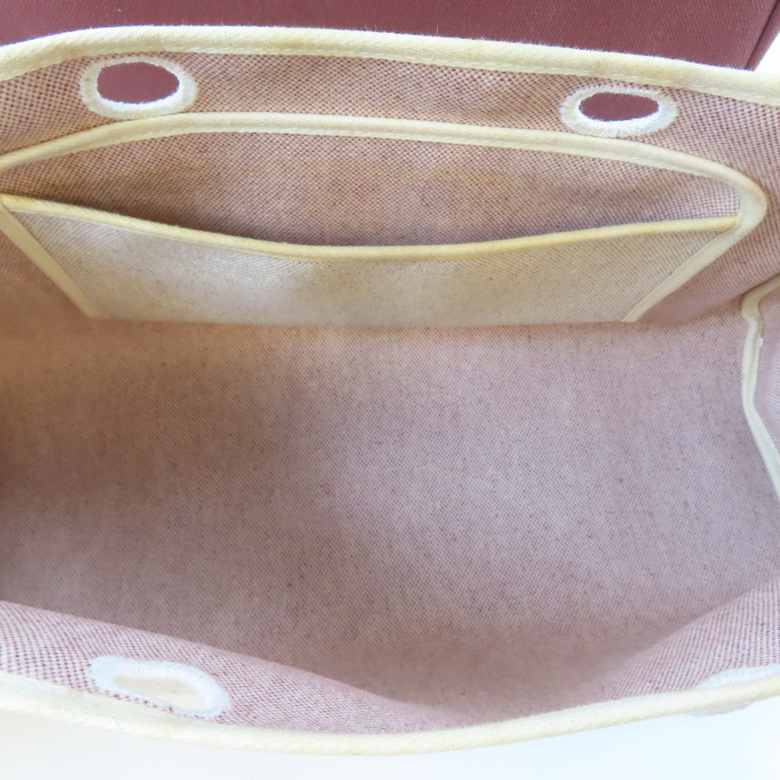 HERMES 帆布Herbag Cabas Toile金扣肩背袋啡色