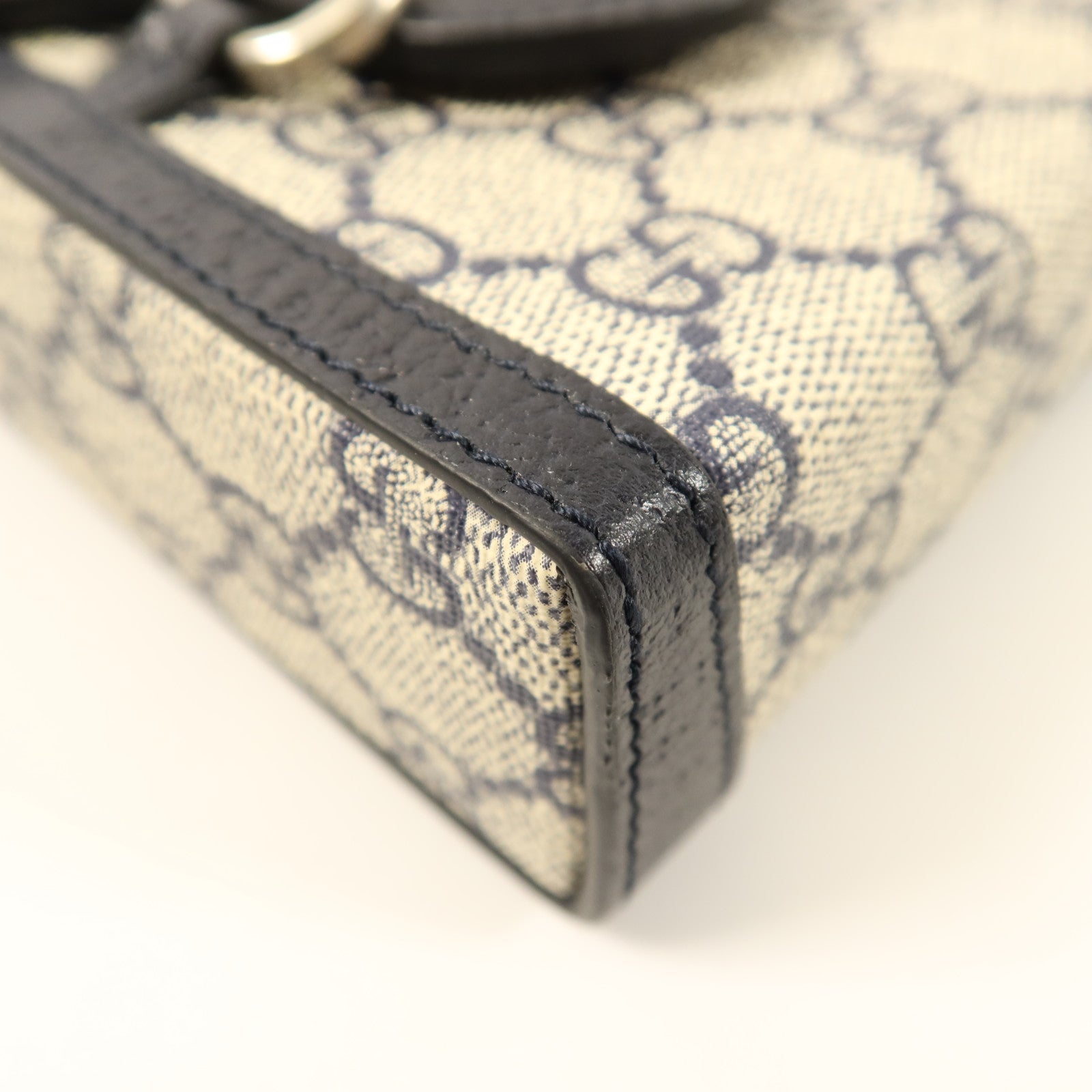 GUCCI 帆布1955 Horsebit銀扣肩背袋