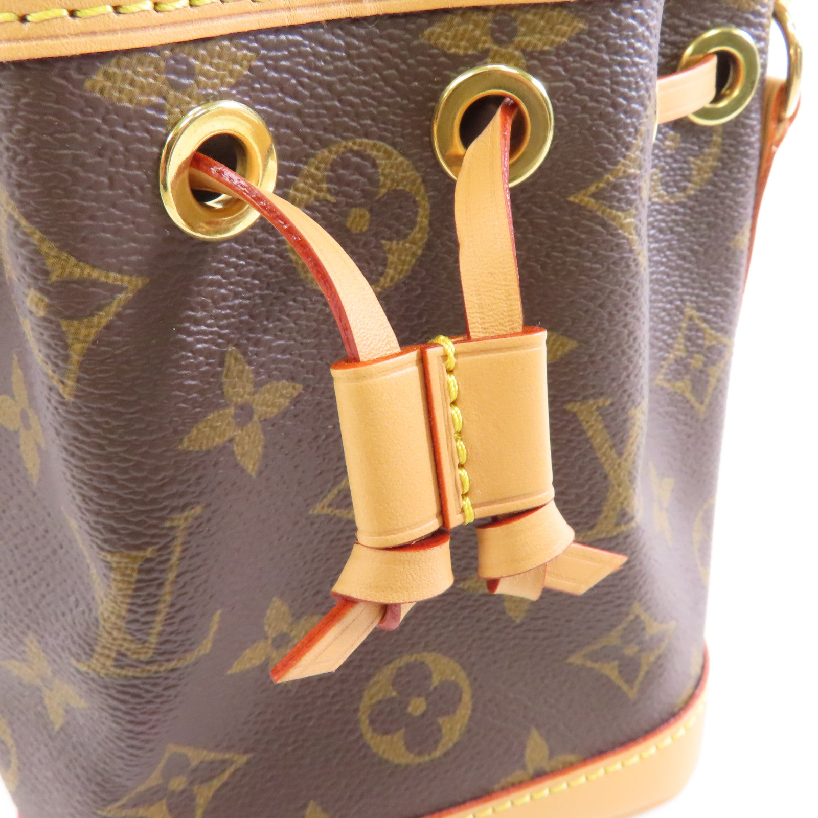 LOUIS VUITTON Monogram Nano Noe金扣手挽肩背兩用袋啡色