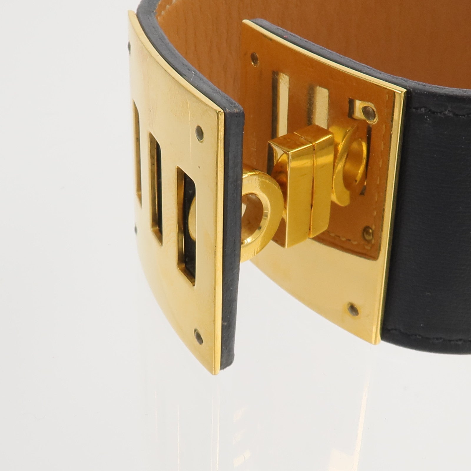 HERMES Swift皮革Kelly Dog Bracelet手帶Noir