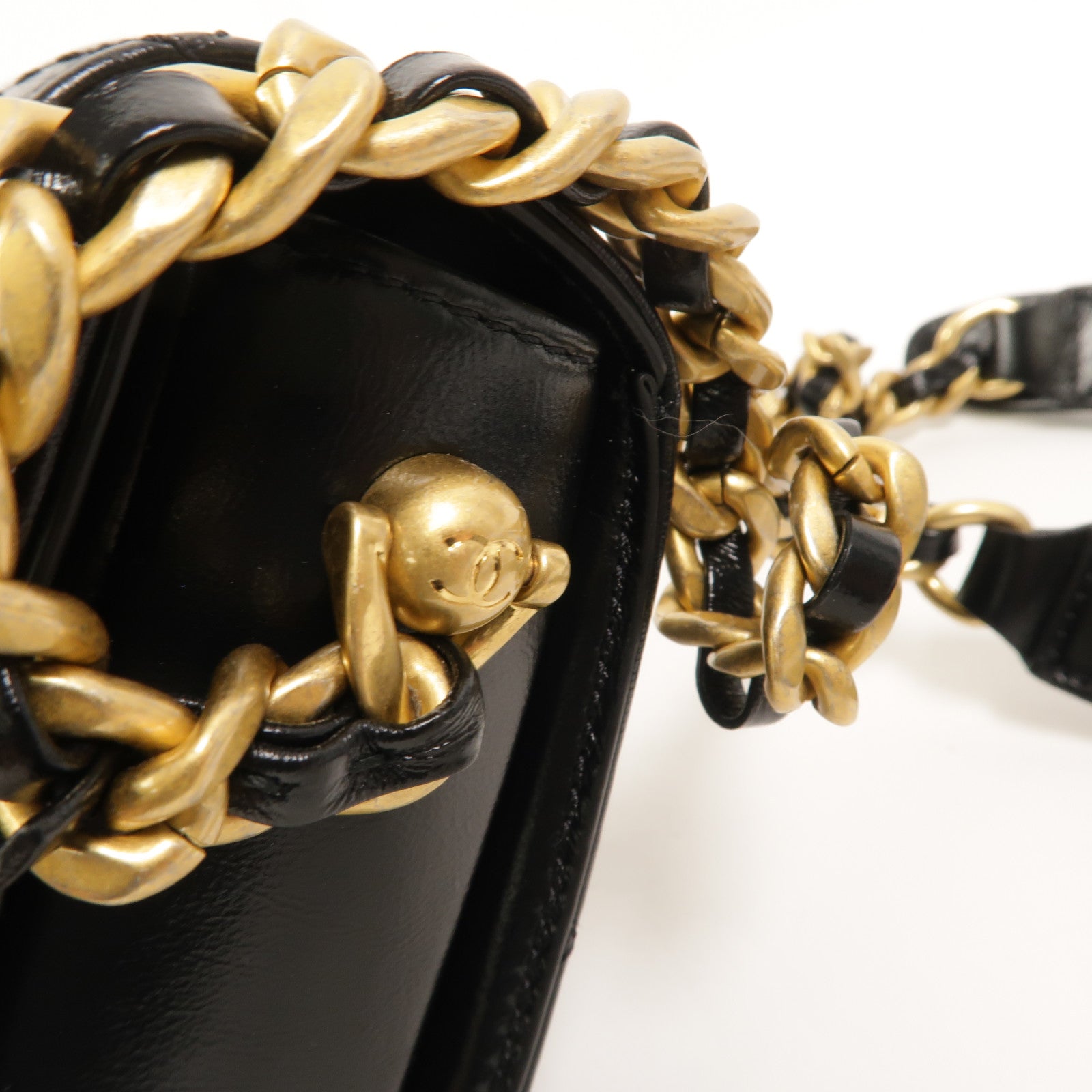 CHANEL 牛皮皮革Saddle Bag肩背袋