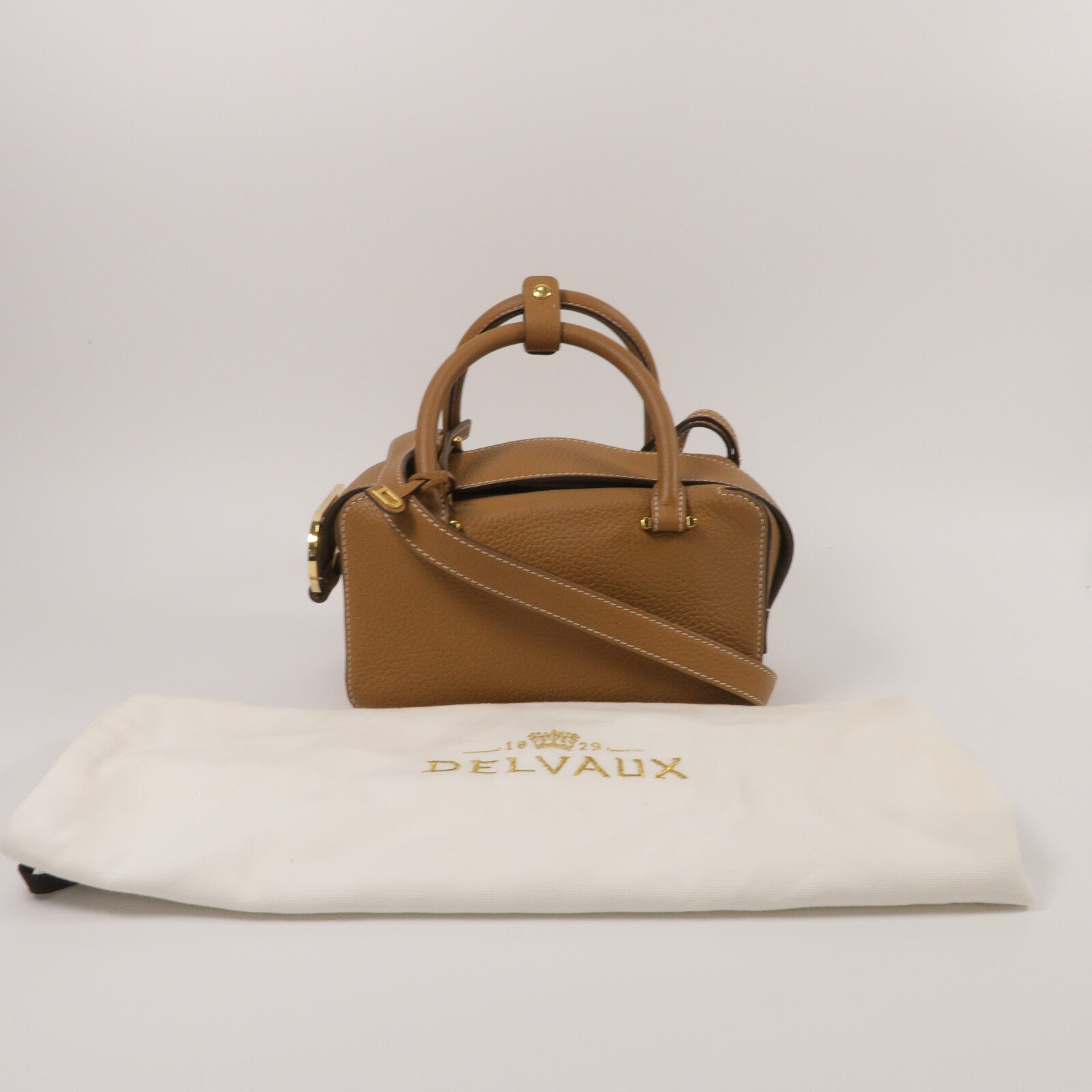Delvaux 牛皮皮革Cool Box Mini手挽肩背兩用袋
