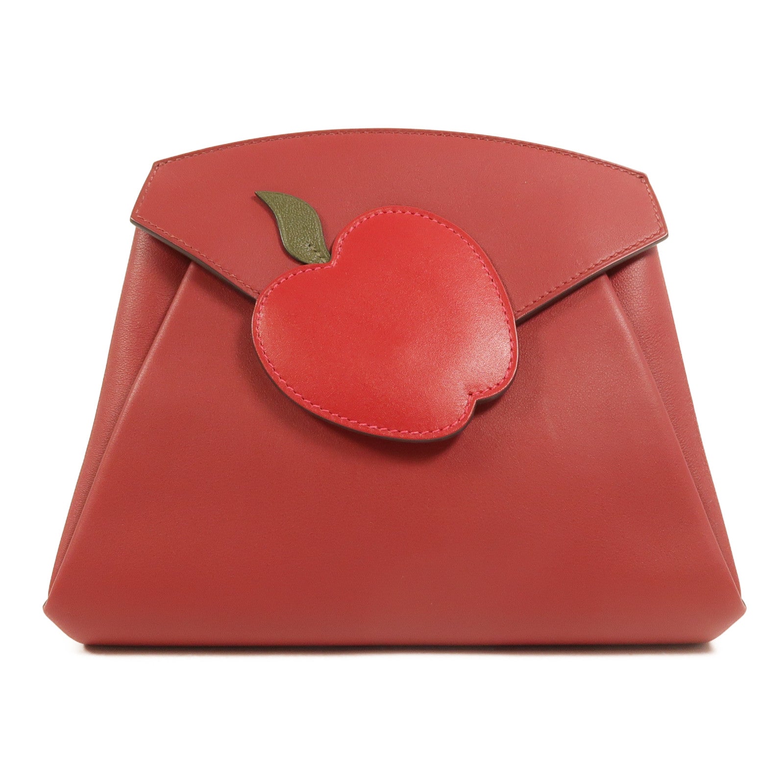 HERMES Swift/Tadelakt皮革Tutti Frutti Clutch手拿包RougeGrenat/RougeVif