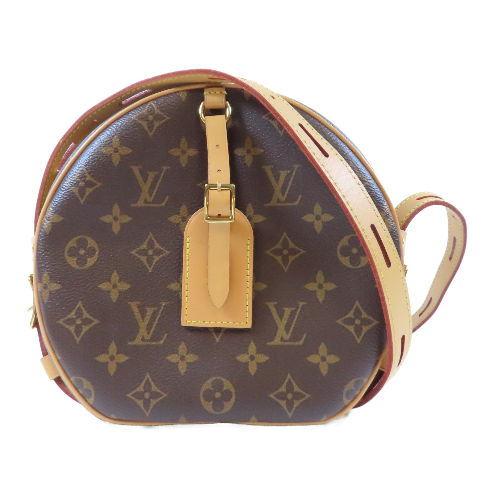 LOUIS VUITTON Monogram Boite Chapeau Souple MM金扣肩背袋啡色