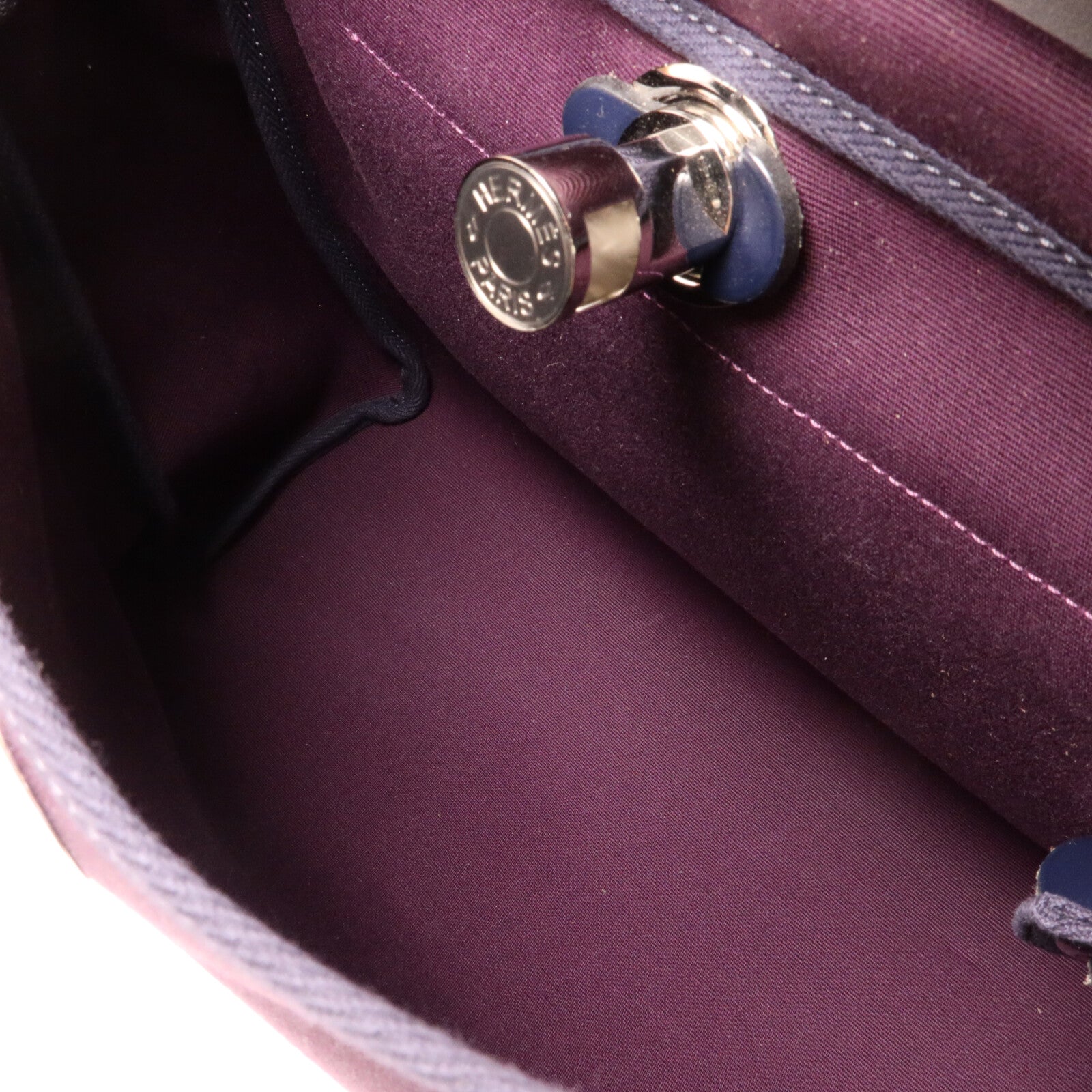 HERMES 帆布Herbag PM手挽肩背兩用袋Cassis