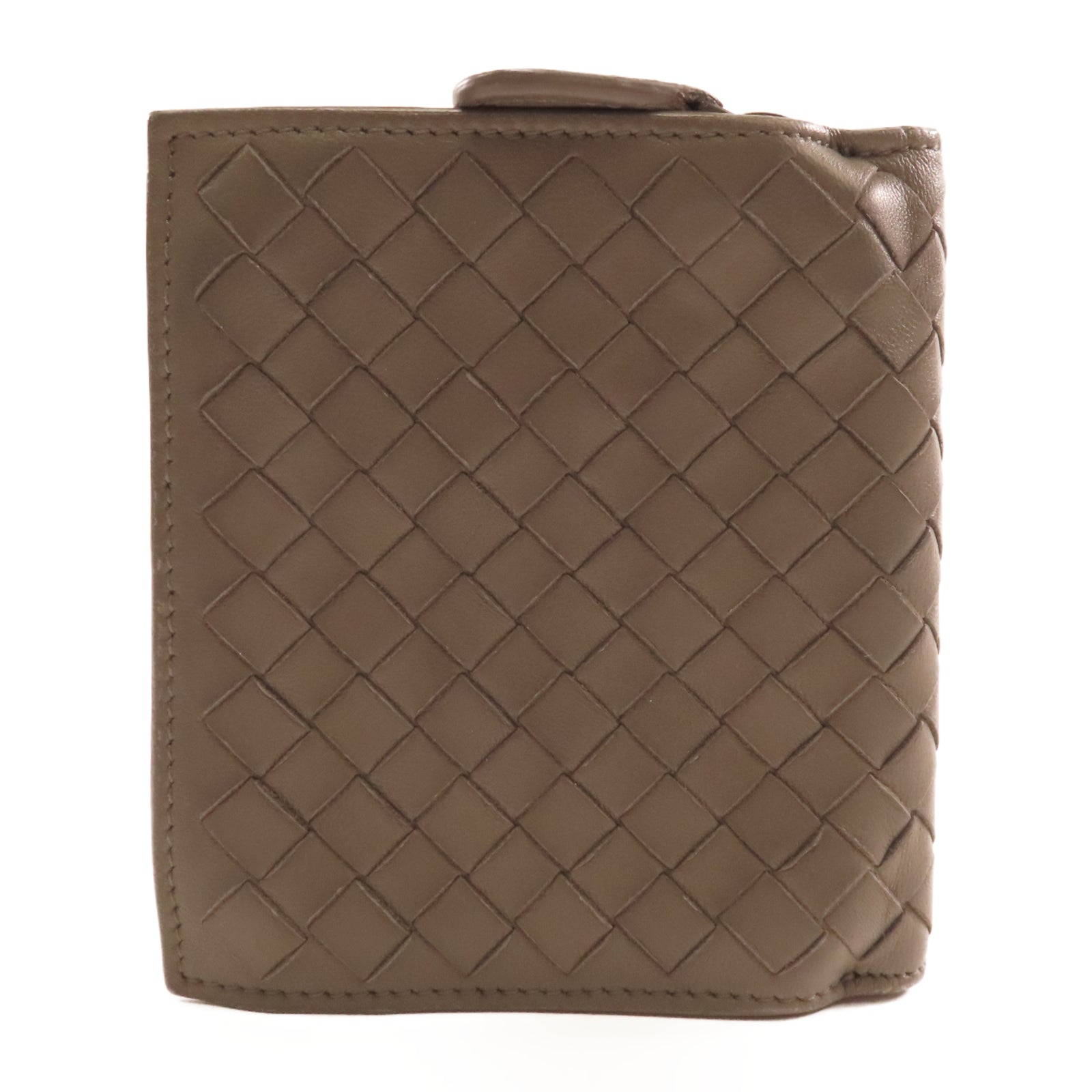 BOTTEGA VENETA 羊皮皮革Wallet銀扣錢包灰色