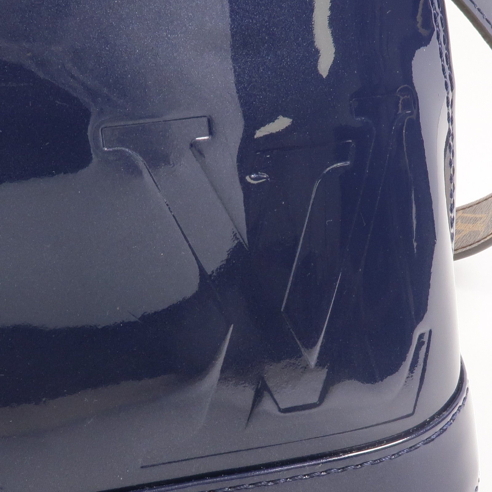 LOUIS VUITTON Monogram/Monogram Vernis Alma BB金扣手挽肩背兩用袋